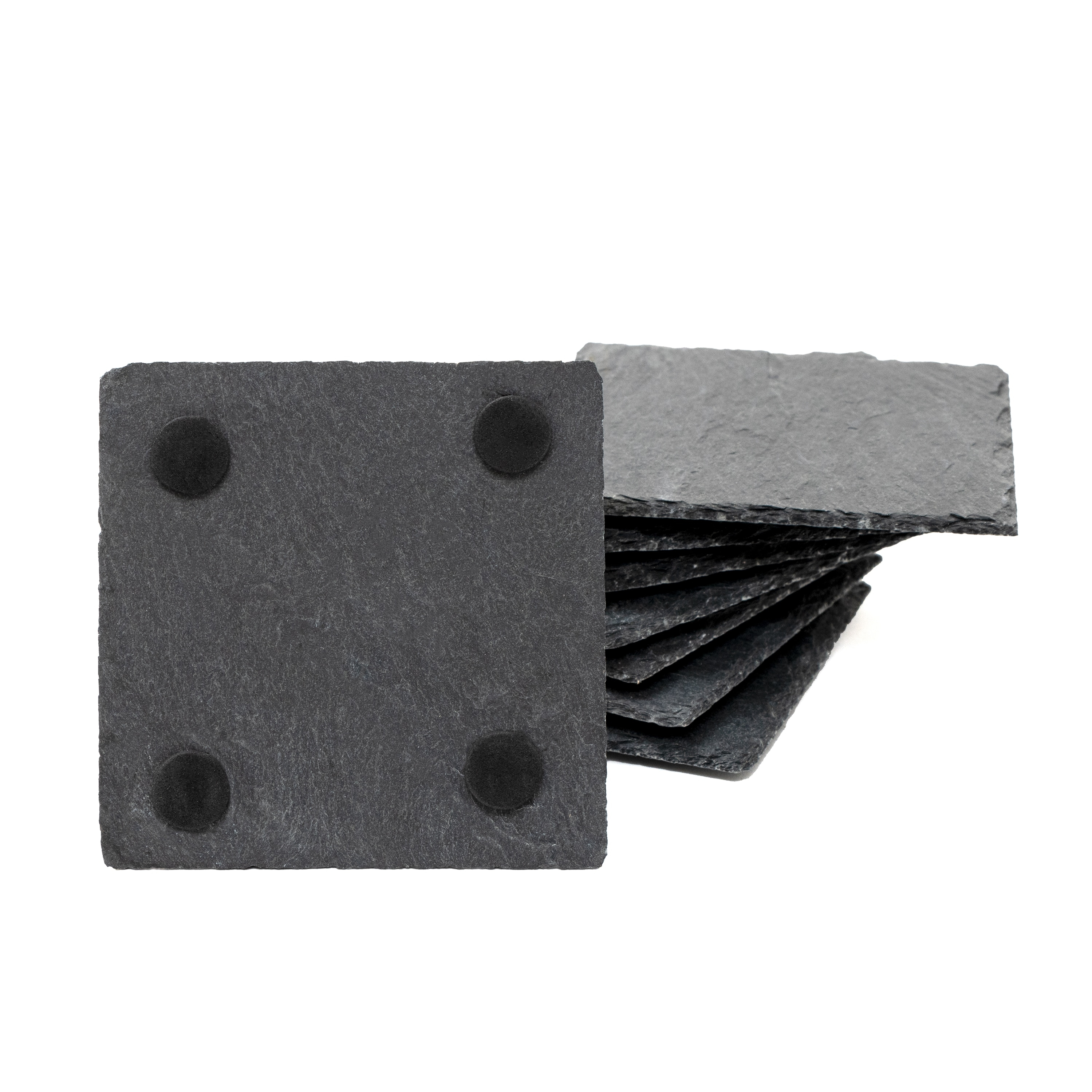 Slate Drink Coasters - Set of 8 - 4" x 4" By Trademark Innovations