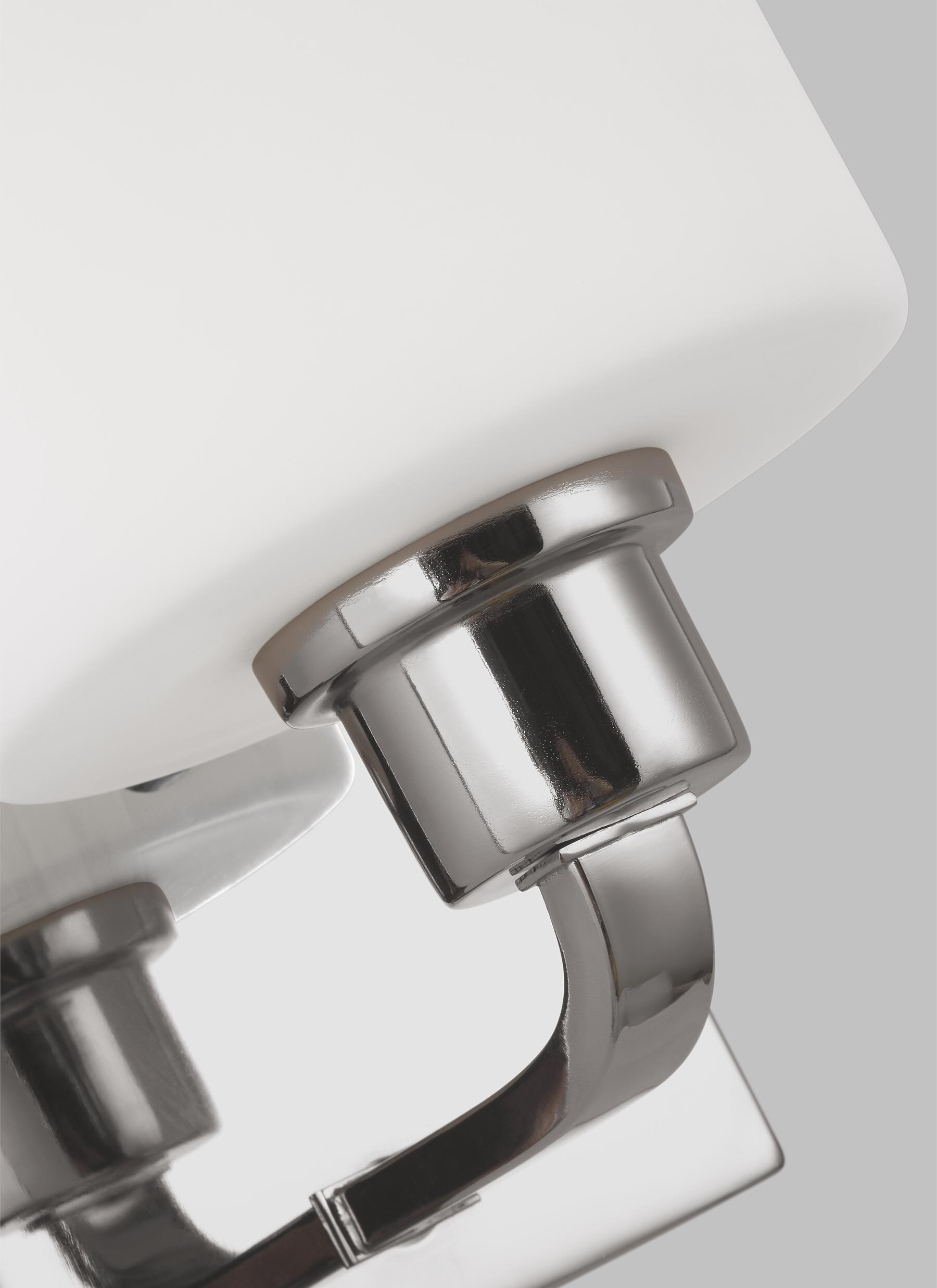 Canfield Chrome LED Wall Sconce with Etched Glass Shade