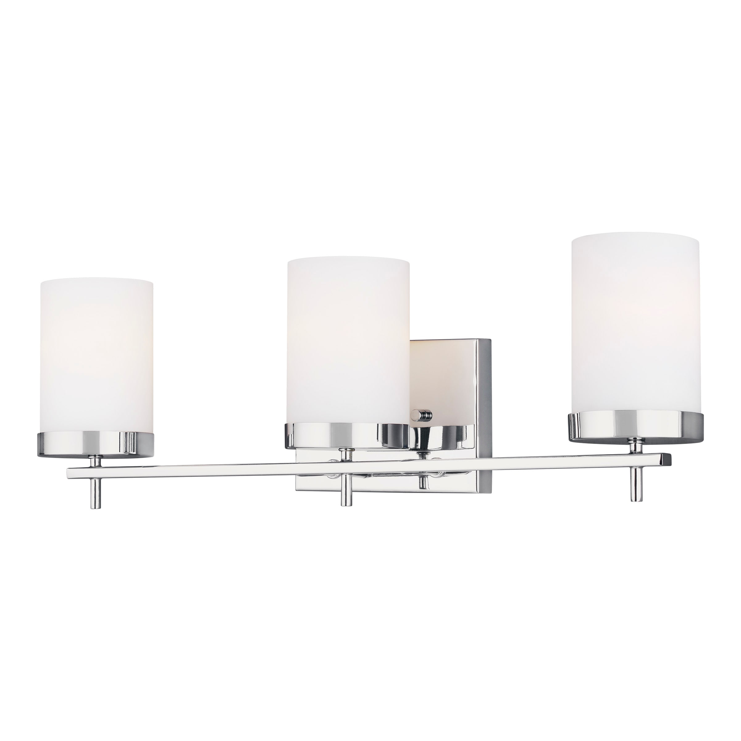 Zire Chrome 3-Light LED Vanity Fixture with Etched Glass