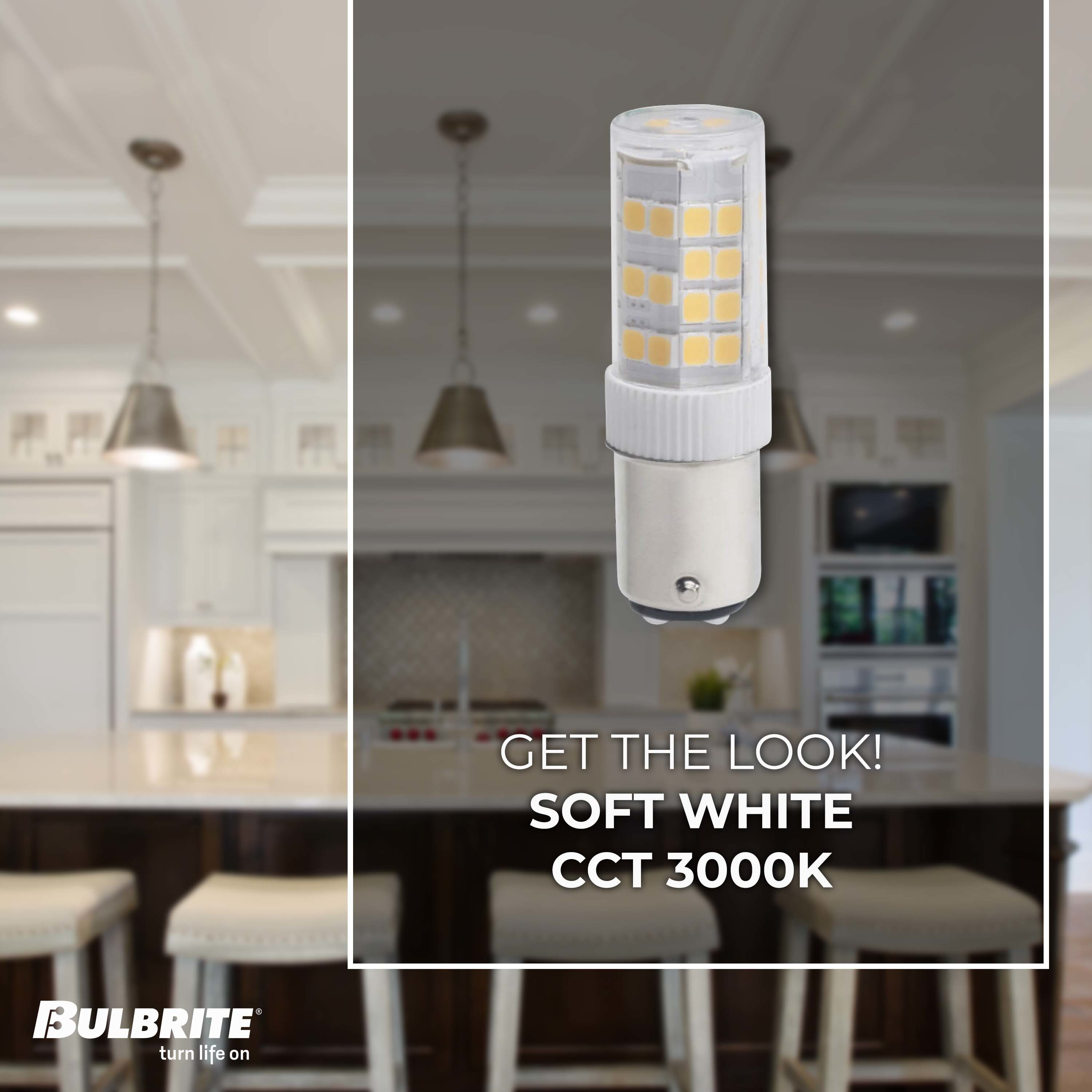 Clear Mini LED Double Contact Bayonet Light Bulb 2-Pack