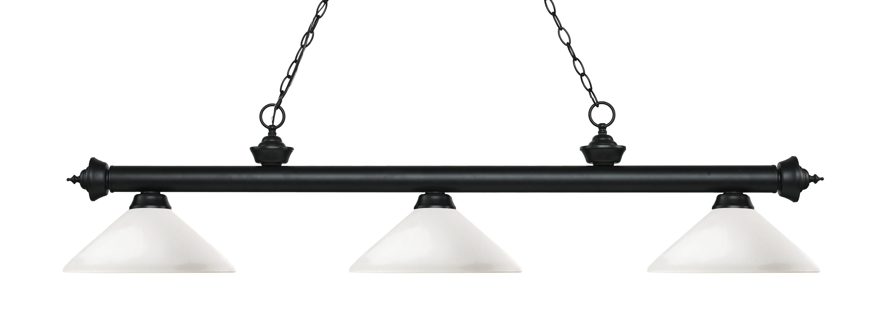 Z-Lite Riviera 3 - Light Island Pendant Light in  Matte Black