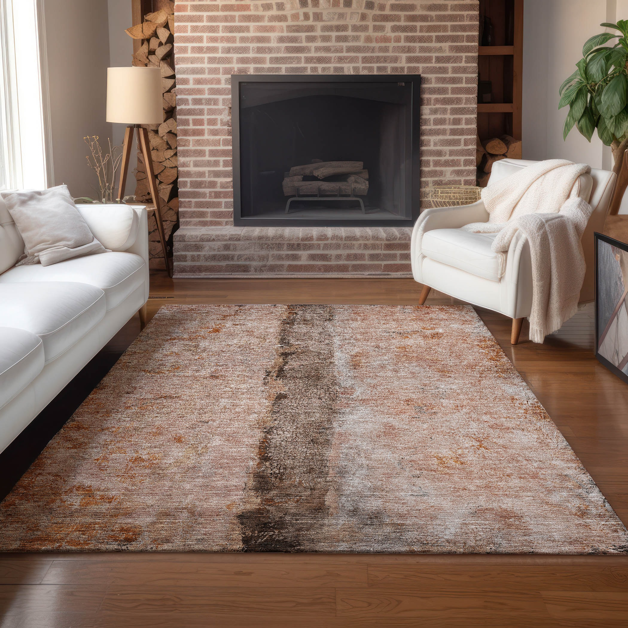 Addison Rugs Chantille ACN605 Paprika 3' x 5' Indoor Outdoor Area Rug, Easy Clean, Machine Washable, Non Shedding, Bedroom, Living Room, Dining Room, Kitchen, Patio Rug