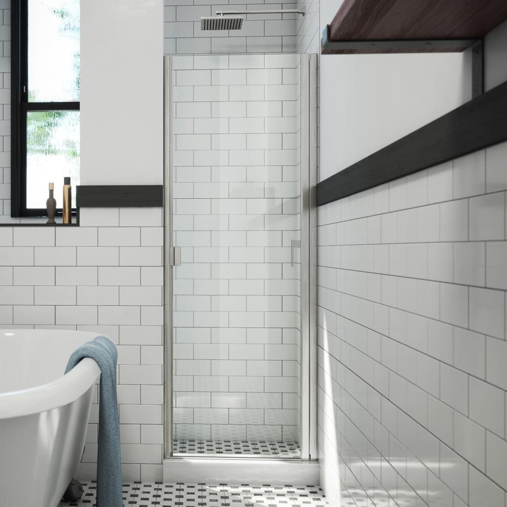 RD 24" W x 66" H Hinged Semi-Frameless Shower Door