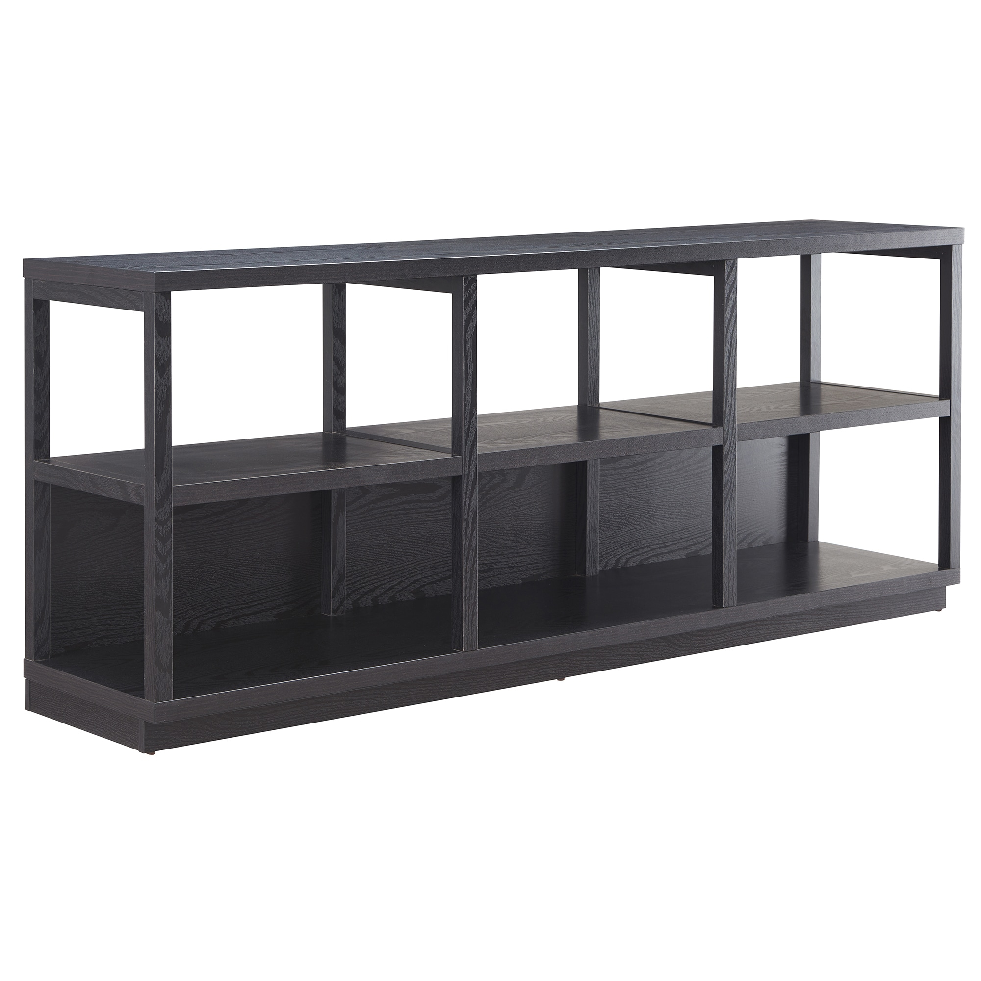 Evelyn&Zoe Thalia Rectangular TV Stand for TV's up to 75", Black