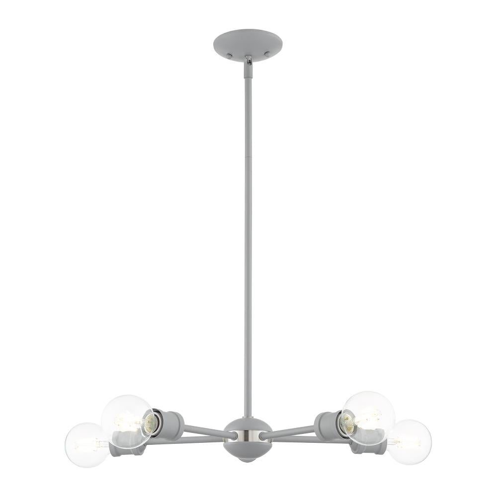 Livex Lighting Lansdale 5 - Light Chandelier in  Nordic Gray
