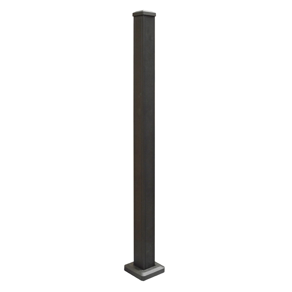 Weatherables 2-1/2-in x 2-1/2-in x 3-1/4-ft Textured Black Aluminum Deck Post