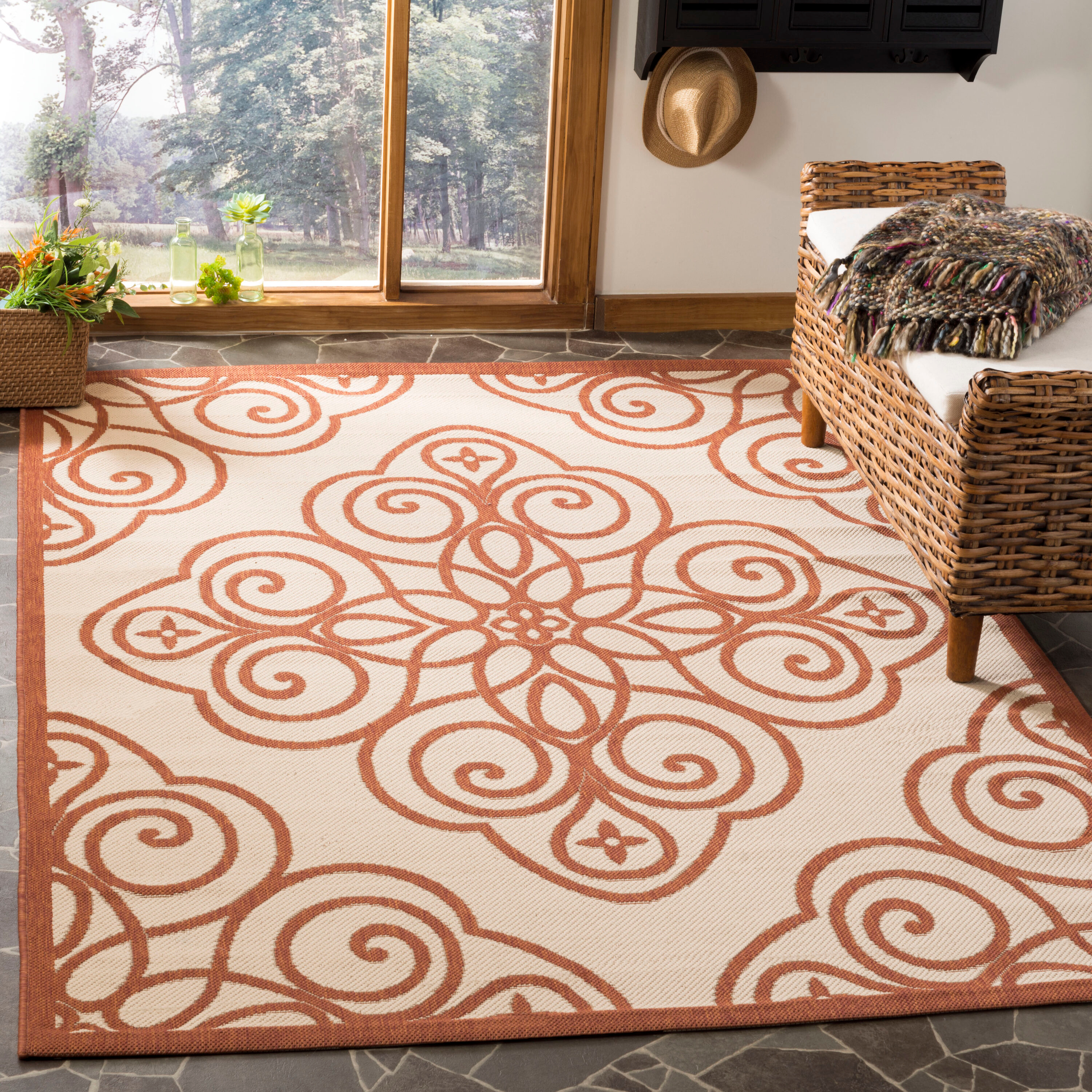 Safavieh Martha Stewart Rosamond Outdoor Geometric Swirl Area Rug