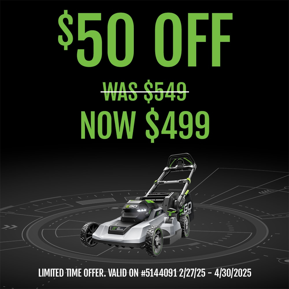 EGO POWER+ 21” 6.0Ah Battery Powered Self-Propelled Walk-Behind Lawn Mower, 50 Minutes Run Time