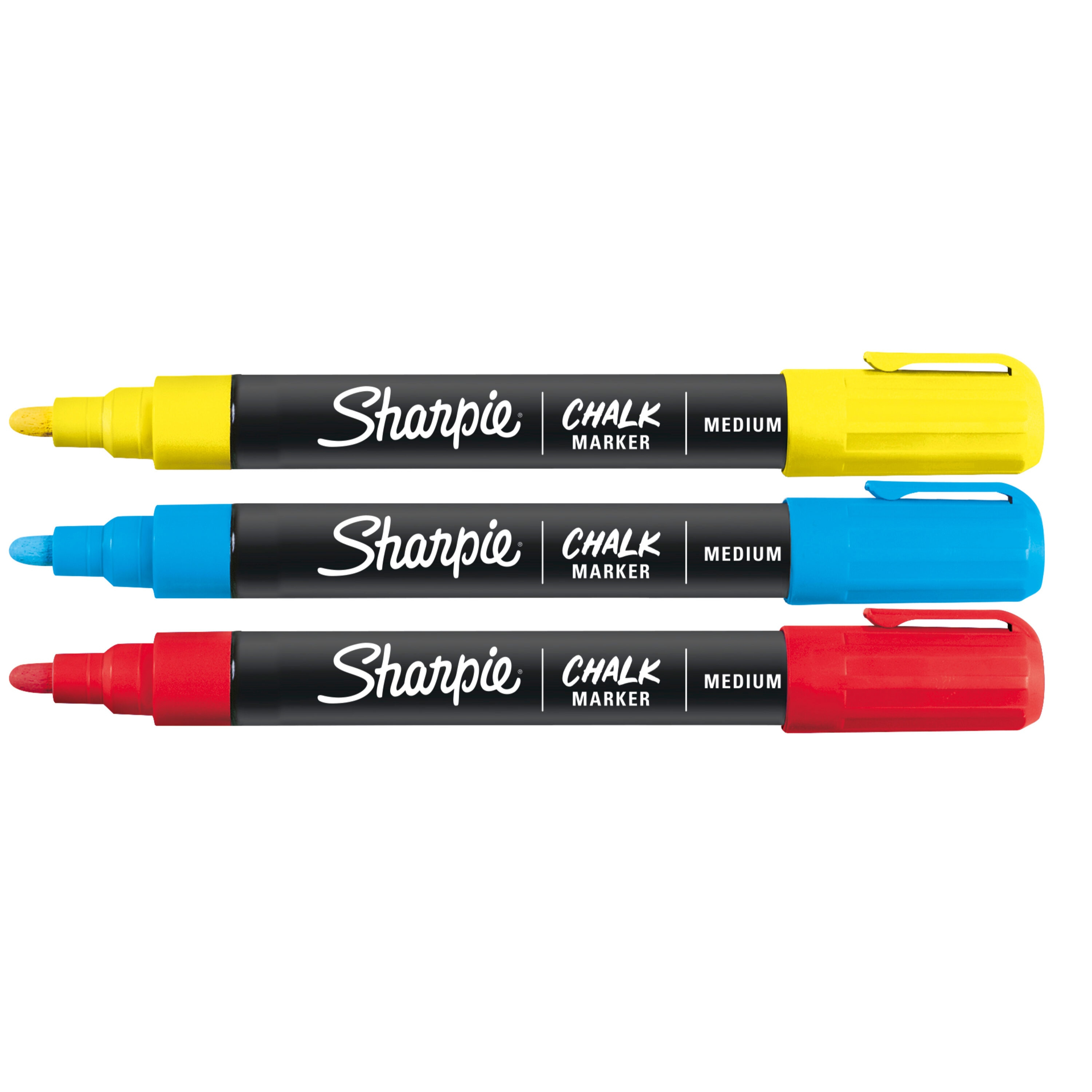 Sharpie Chalk Marker Set, 3-Color Primary Set