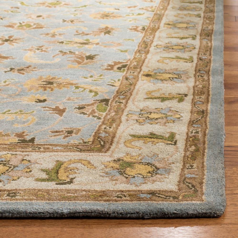 SAFAVIEH Heritage Bruce Oriental Area Rug, Light Blue/Beige, 10' x 10' Square