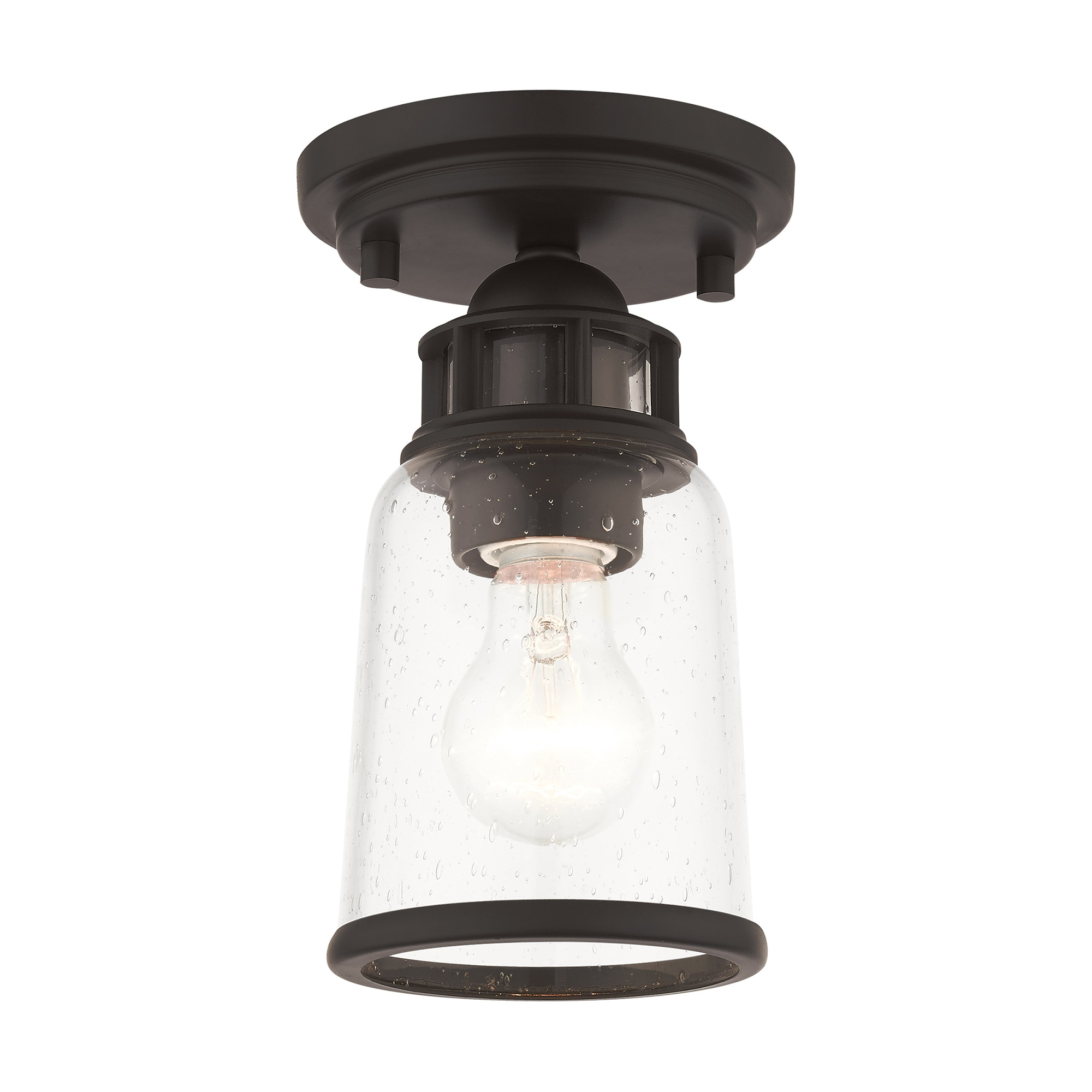 Livex Lighting Lawrenceville 1 - Light Flush Mount in  Bronze