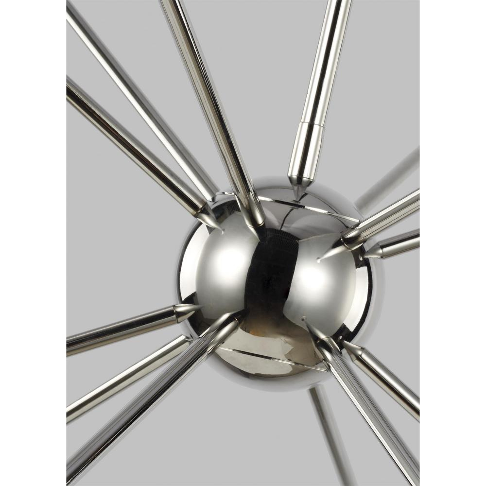 Ellen DeGeneres Polished Nickel 12-Light Sputnik Chandelier