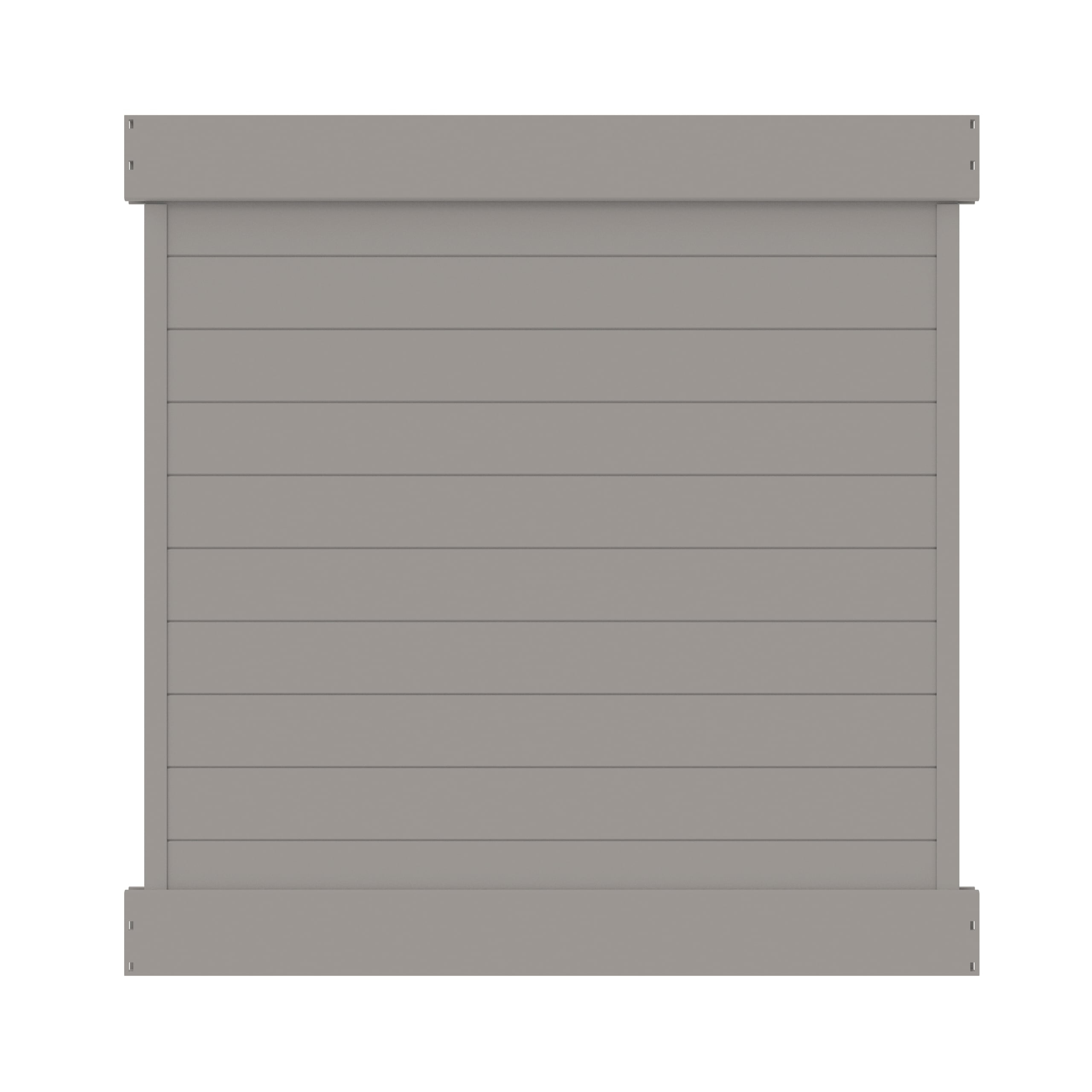Barrette Outdoor Living Horizontal Fence Gray Vinyl Privacy Panel Kit