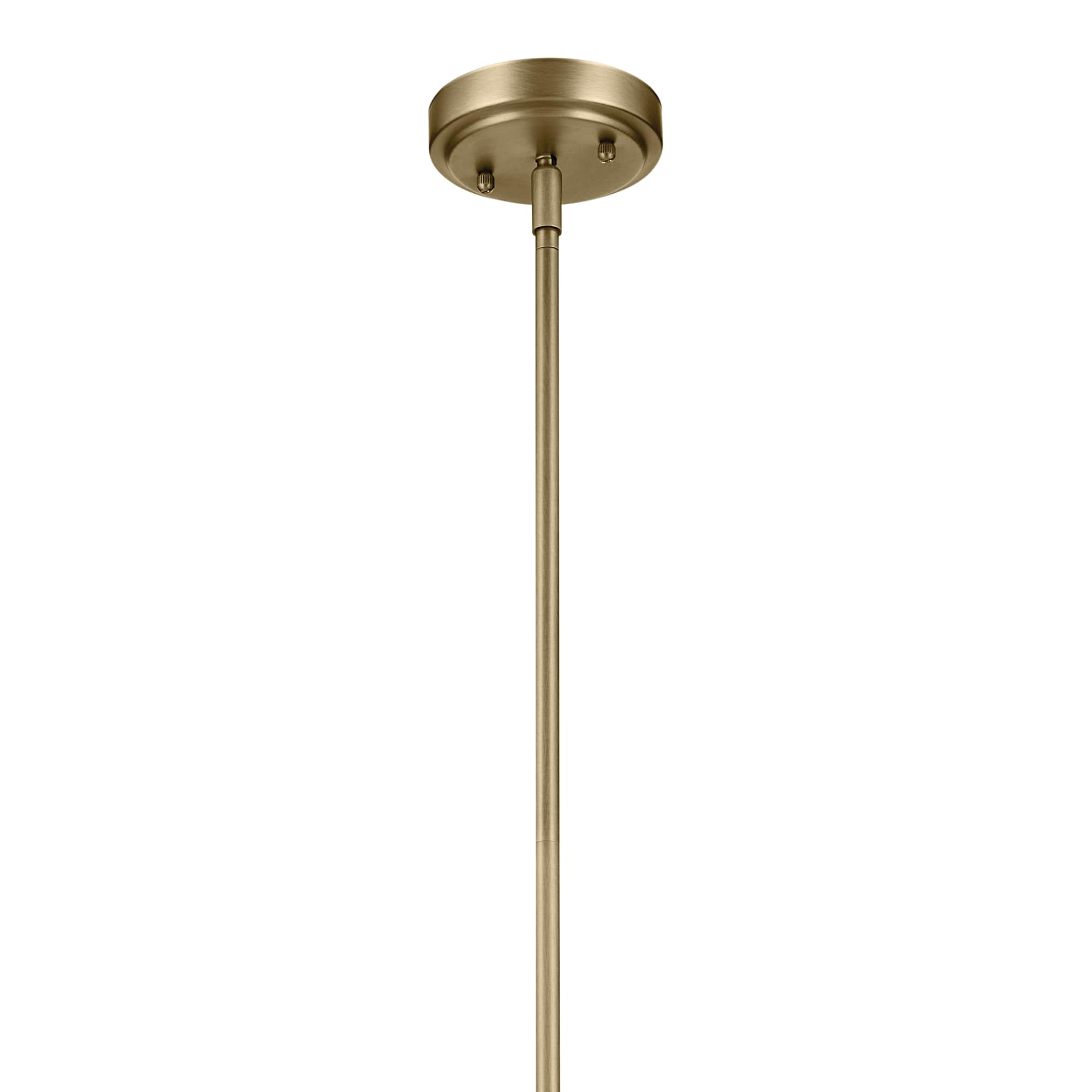 Natural Brass Mini Pendant with Clear Seeded Glass Shade