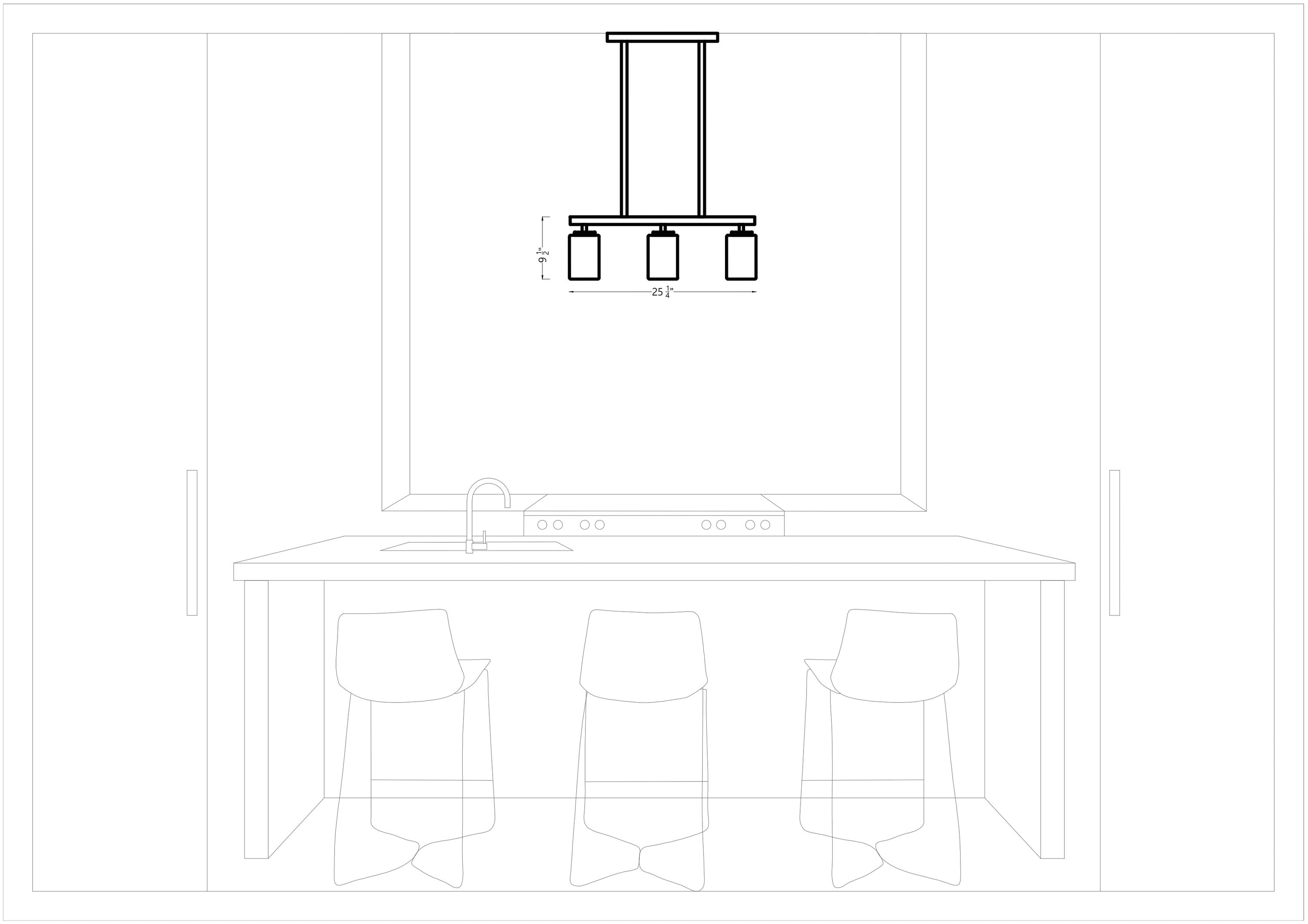 Generation Lighting Oslo 3 -Light Chrome Transitional Opal glass Cylinder Medium Hanging Kitchen island light