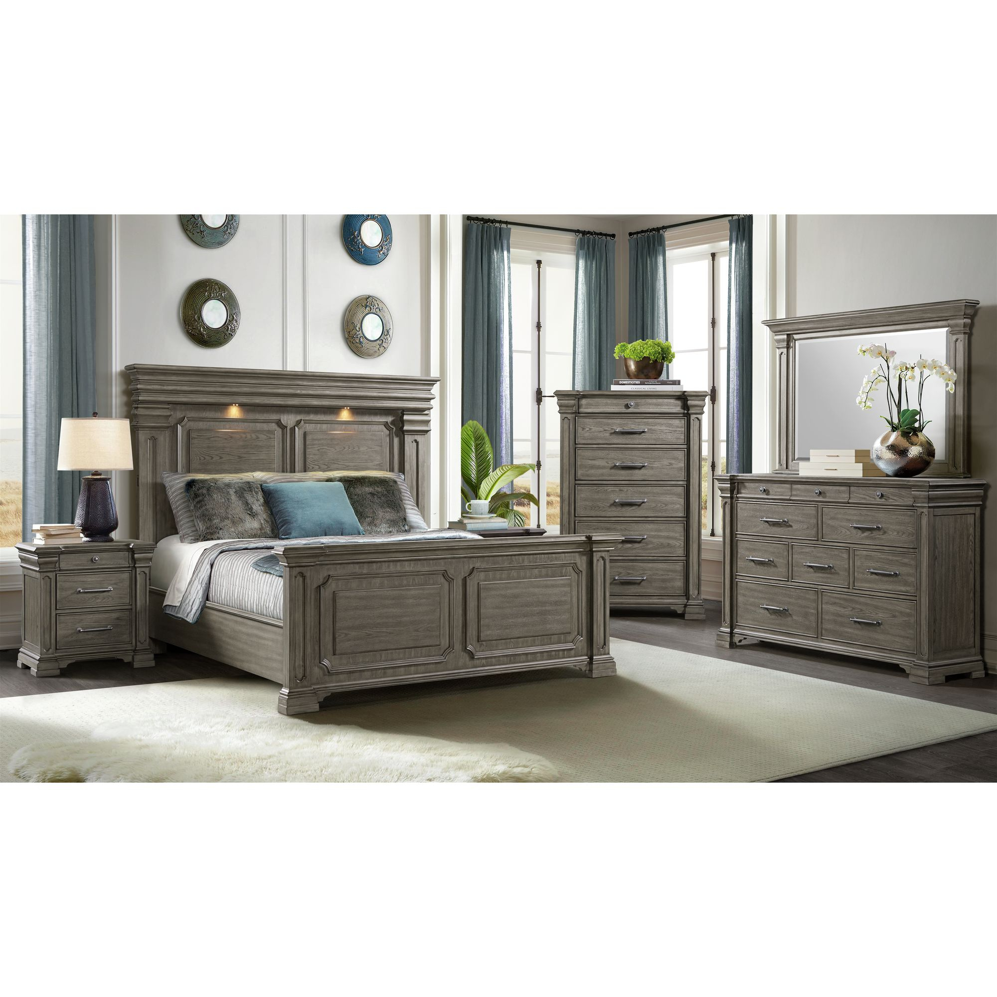 Elements Paterson  6-Drawer Chest in Grey