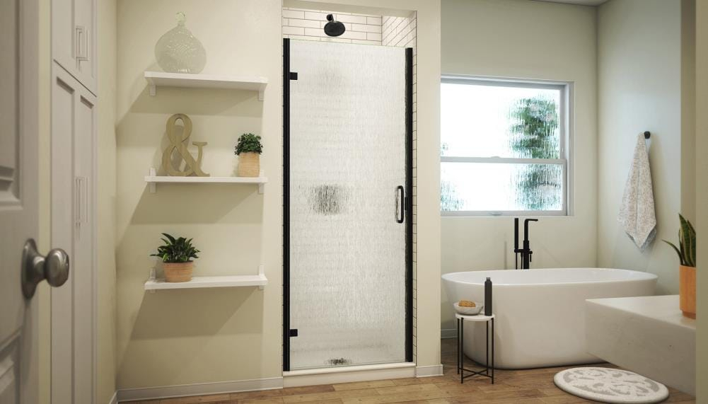 MP Swinging 28" x 67" Hinged Semi-Frameless Shower Door