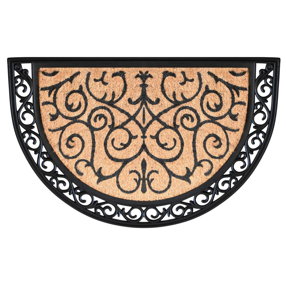 Home & More   Coir & Rubber Ornate Scroll Doormat
