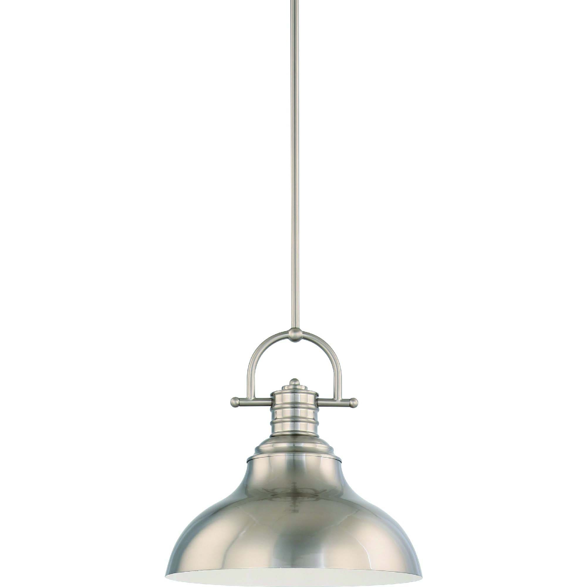 Volume Lighting  1-Light  LED Brushed Nickel Downrod Pendant l - Brushed Nickel
