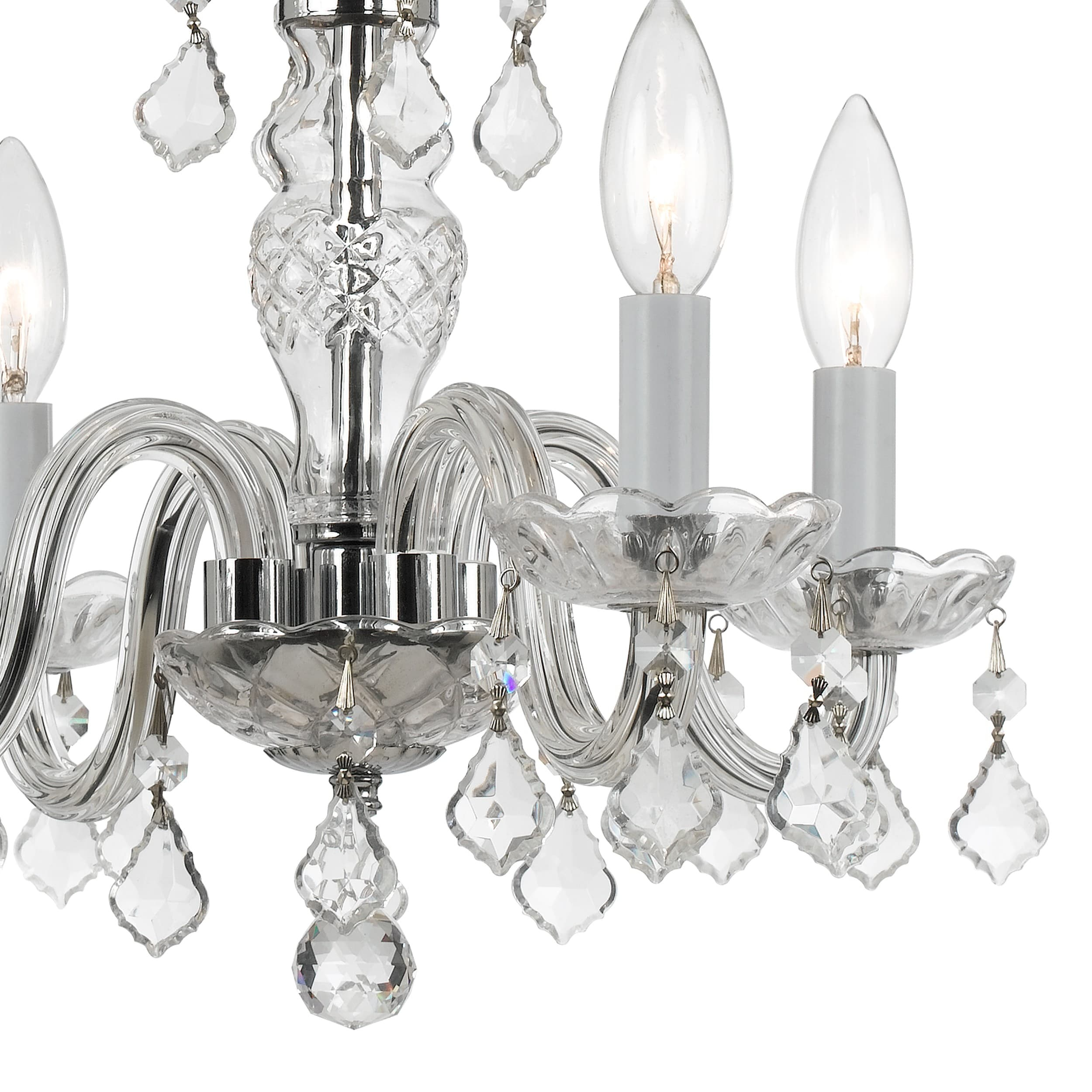 Crystorama Lighting - Four Light Mini Chandelier - Mini Chandelier - Crystal -