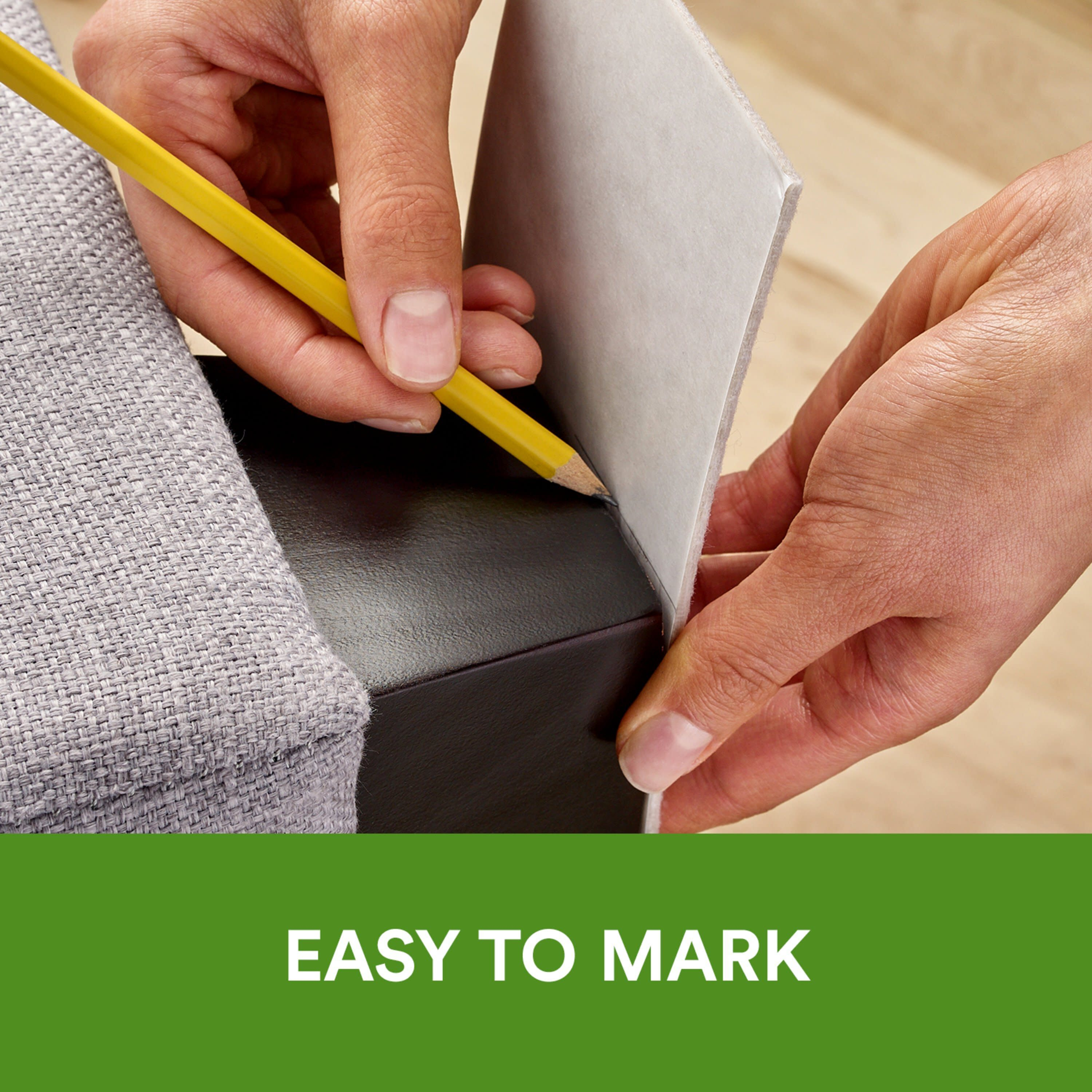 Scotch Easy Cut 2 -Pack 4-in x 6-in Brown Rectangular Felt furniture pads