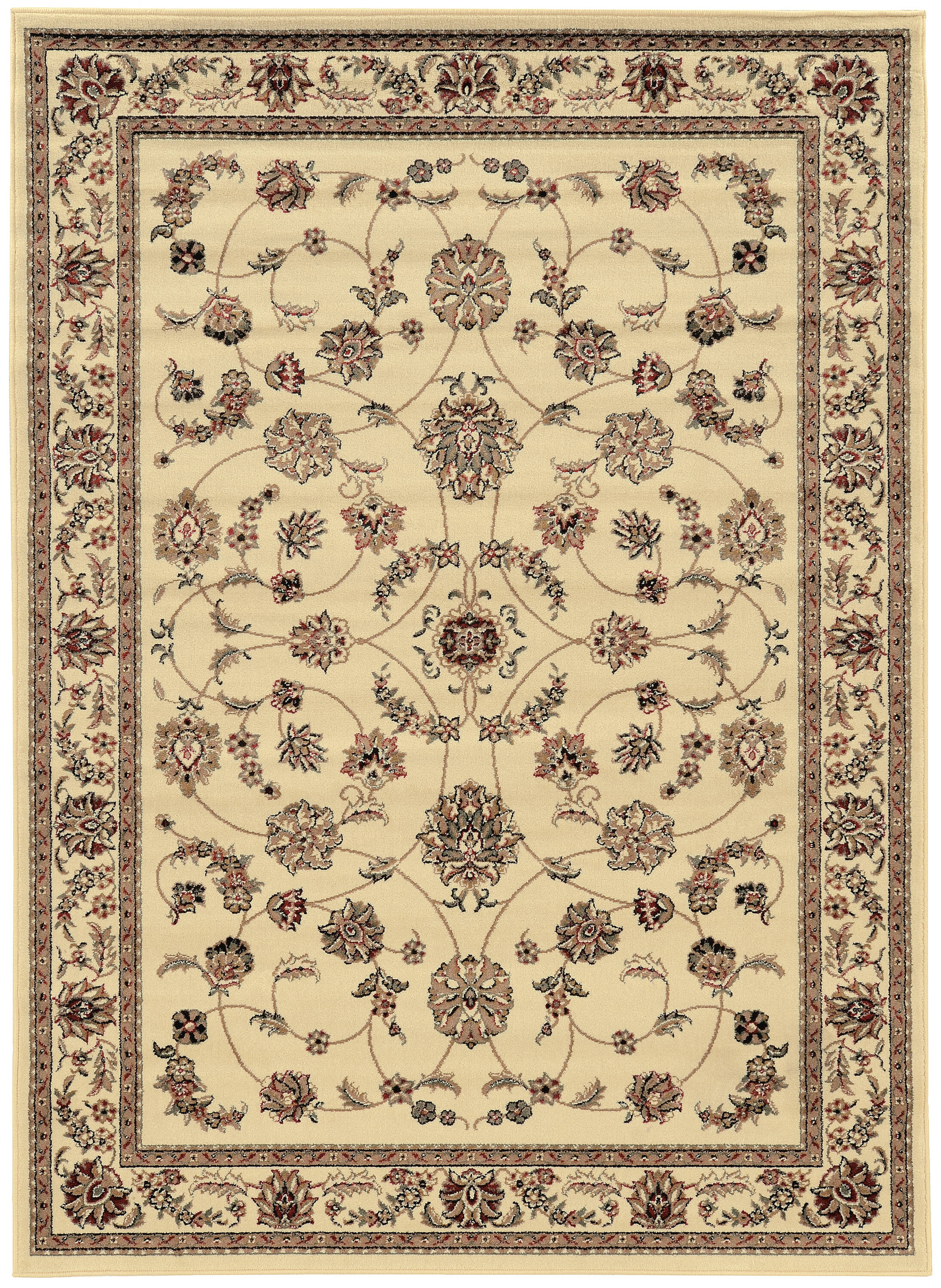 Radici Usa Como Area Rug 1596 Ivory Italian Bordered 7' 9" x 11' Rectangle