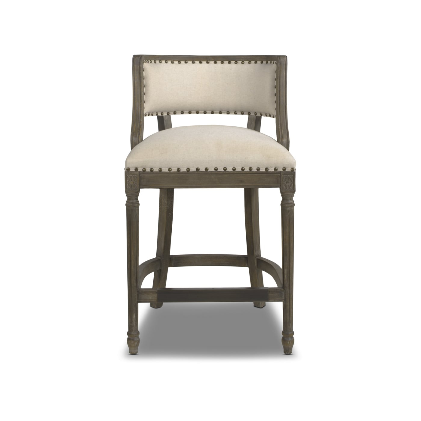 Jennifer Taylor Home Paris 26.5" Farmhouse Counter Height Bar Stool Light Beige