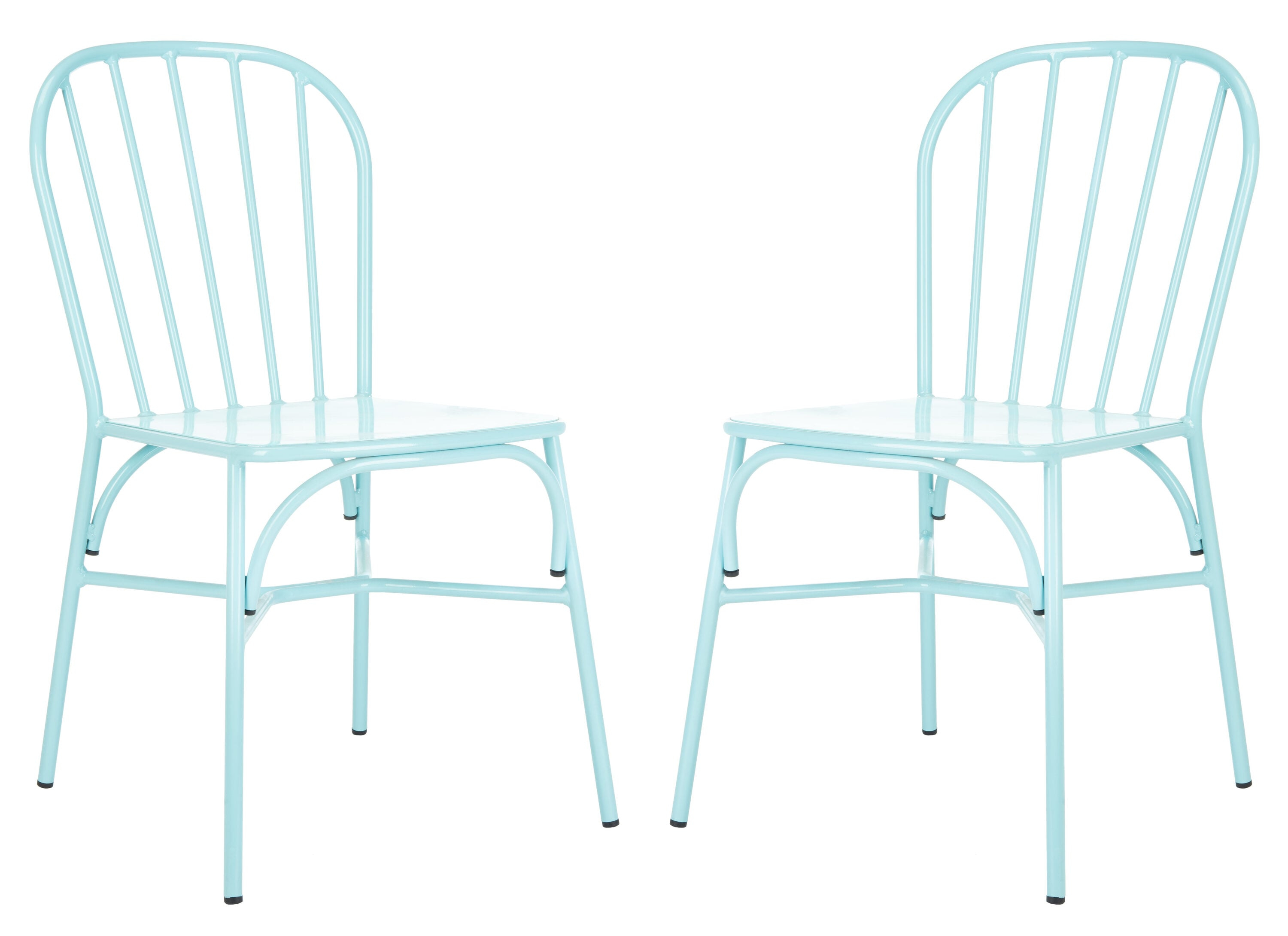 SAFAVIEH Everleigh Outdoor Patio Side Chair, Baby Blue, Set of 2