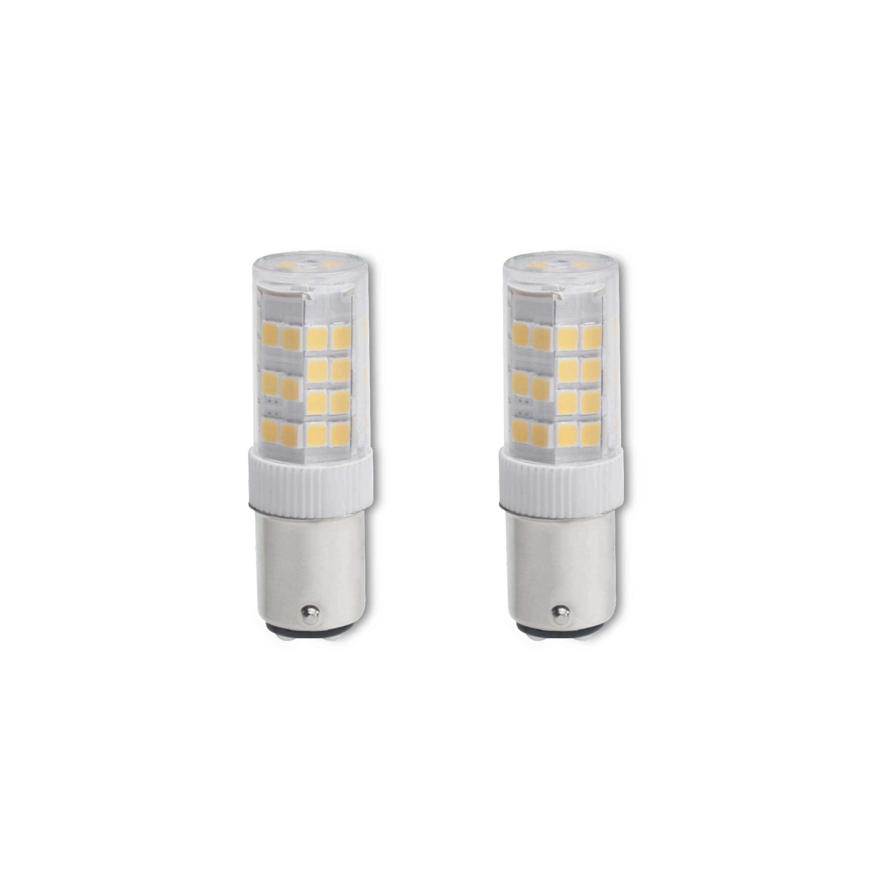 Clear Mini LED Double Contact Bayonet Light Bulb 2-Pack