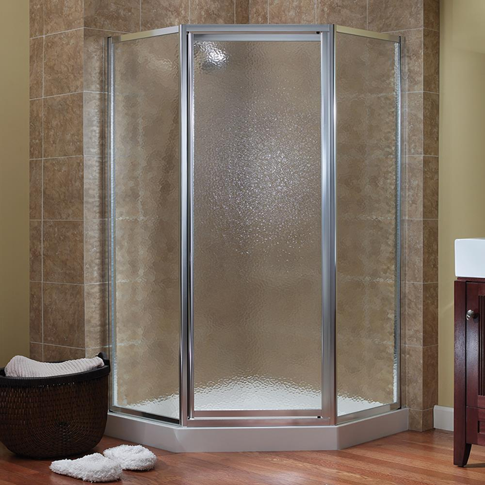 Craft + Main Tides W 70'' H Framed Neo-angle Shower Enclosure TDNA0570-OB-SV
