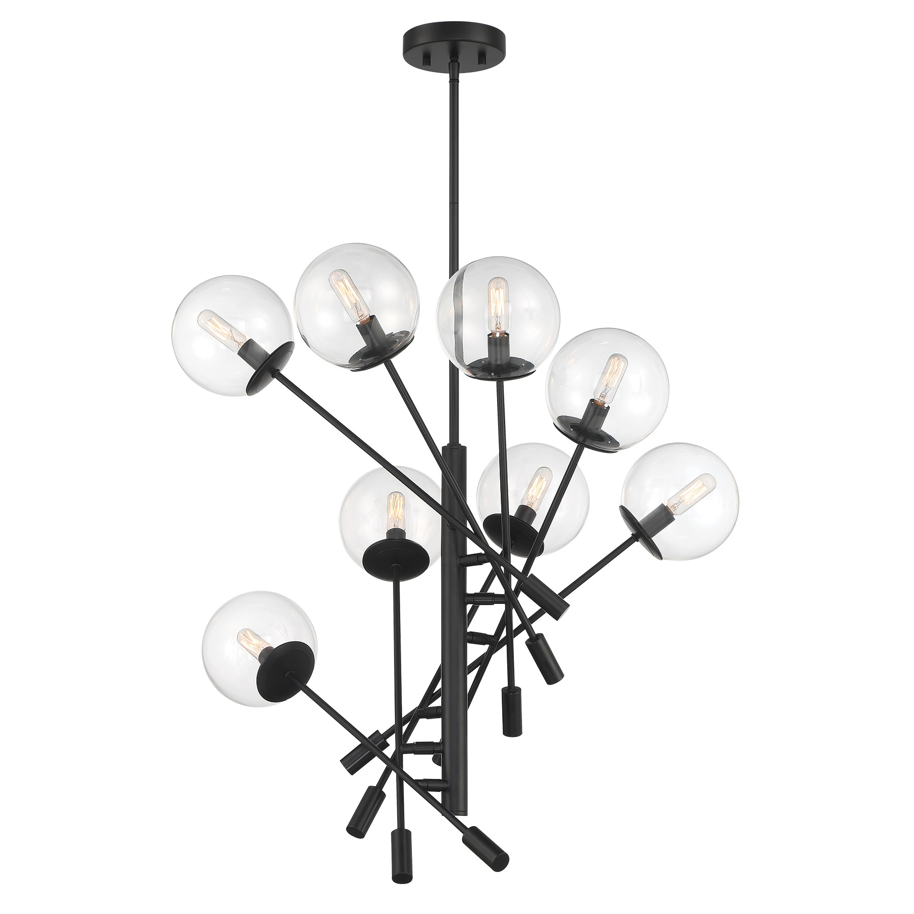 2748-66A-Minka Lavery-Auresa - 8 Light Pendant-24.13 Inches Tall and 32 Inches Wide-Coal Finish