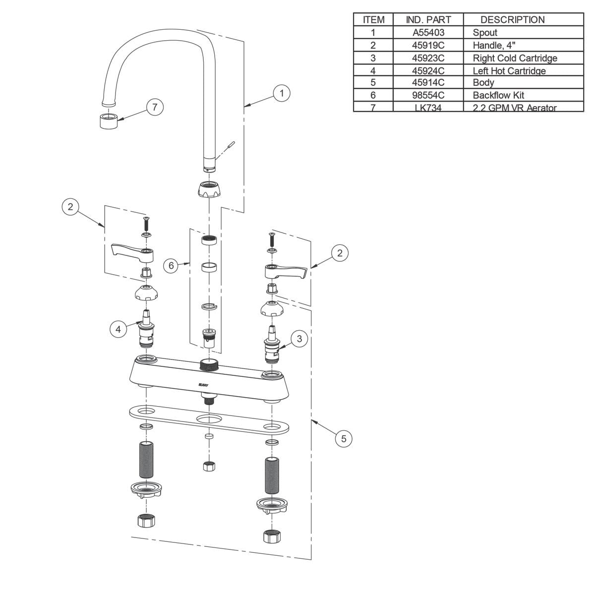 Double Handle Kitchen Faucet With Accessories