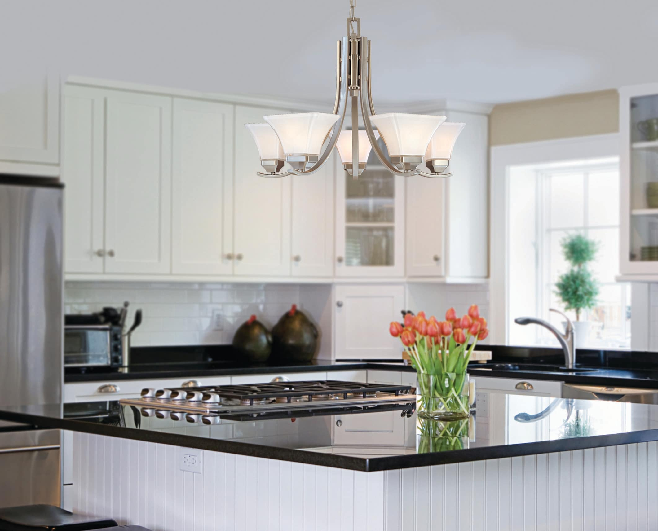 Minka Lavery - Agilis - Chandelier 5 Light Brushed Nickel in Contemporary Style
