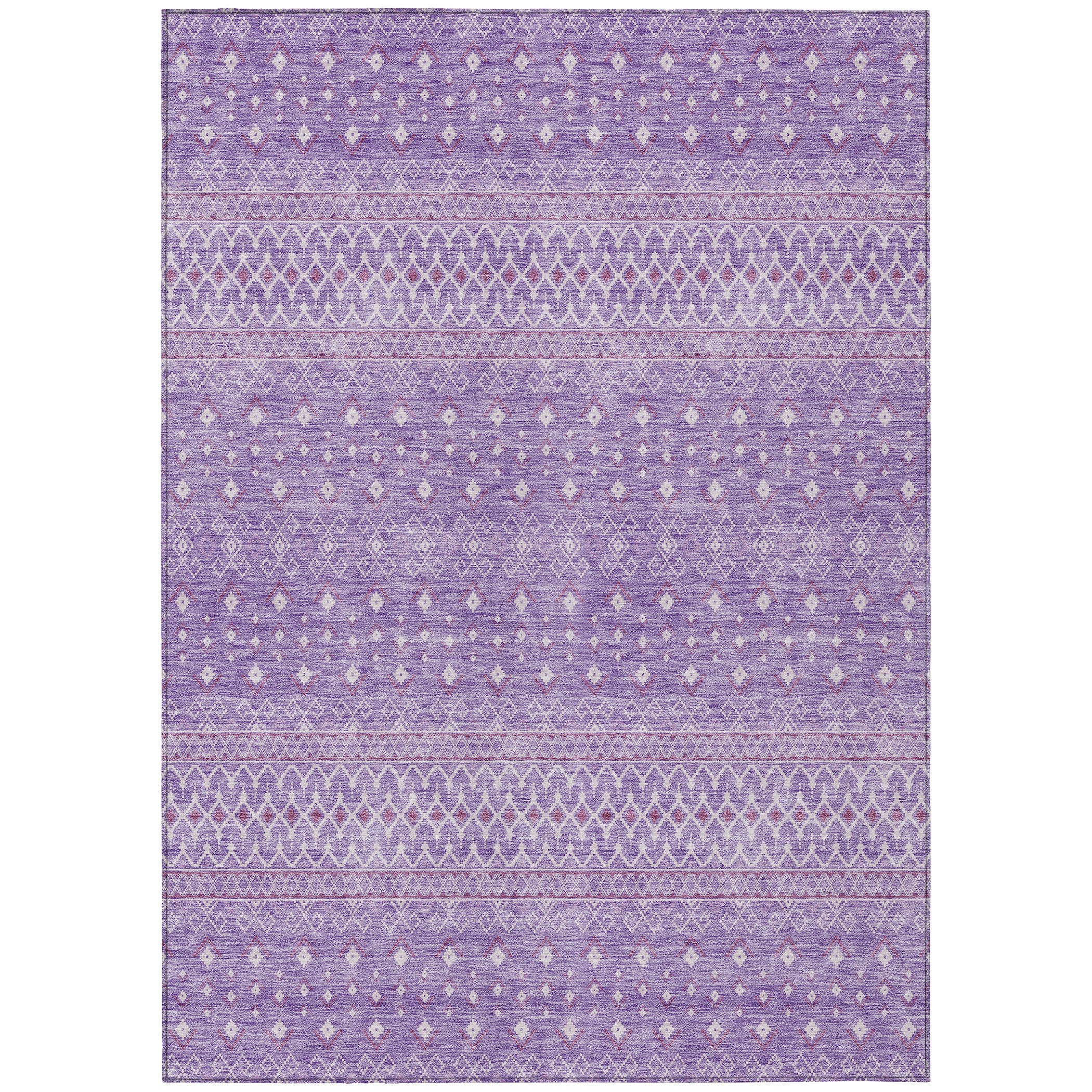 Addison Rugs Chantille Indoor/Outdoor Transitional Boho Lavender Washable Rectangle Rug, 3' x 5'