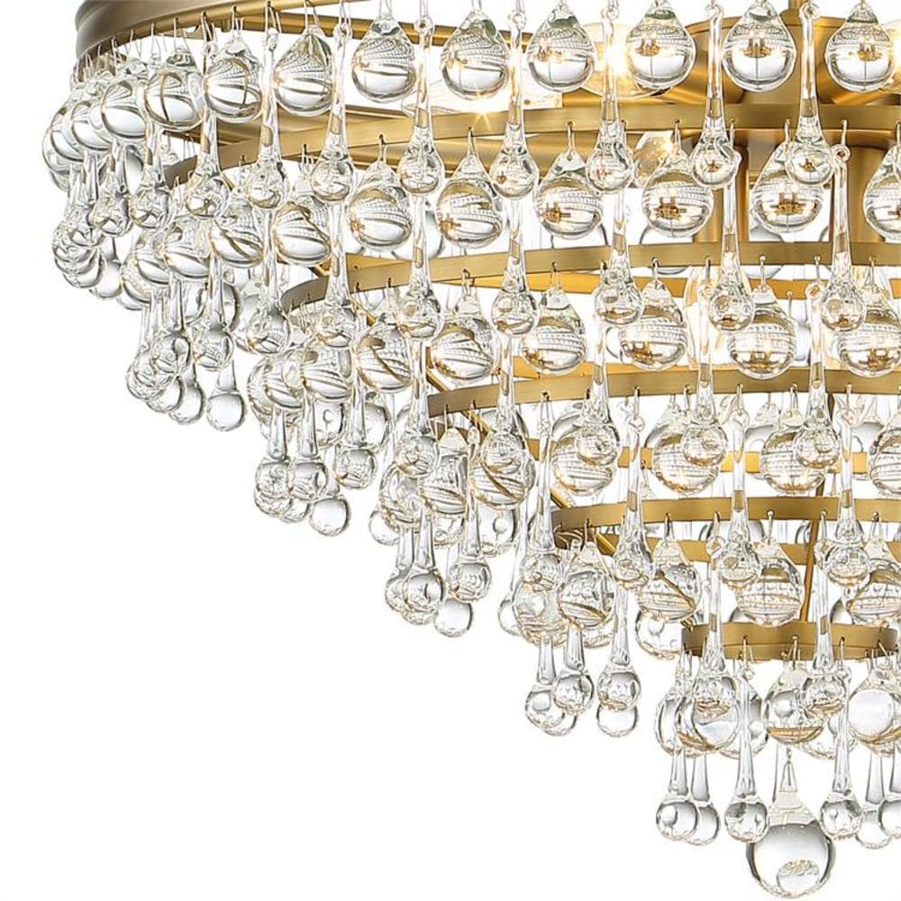 Vibrant Gold Crystal Elegance 8-Light Chandelier