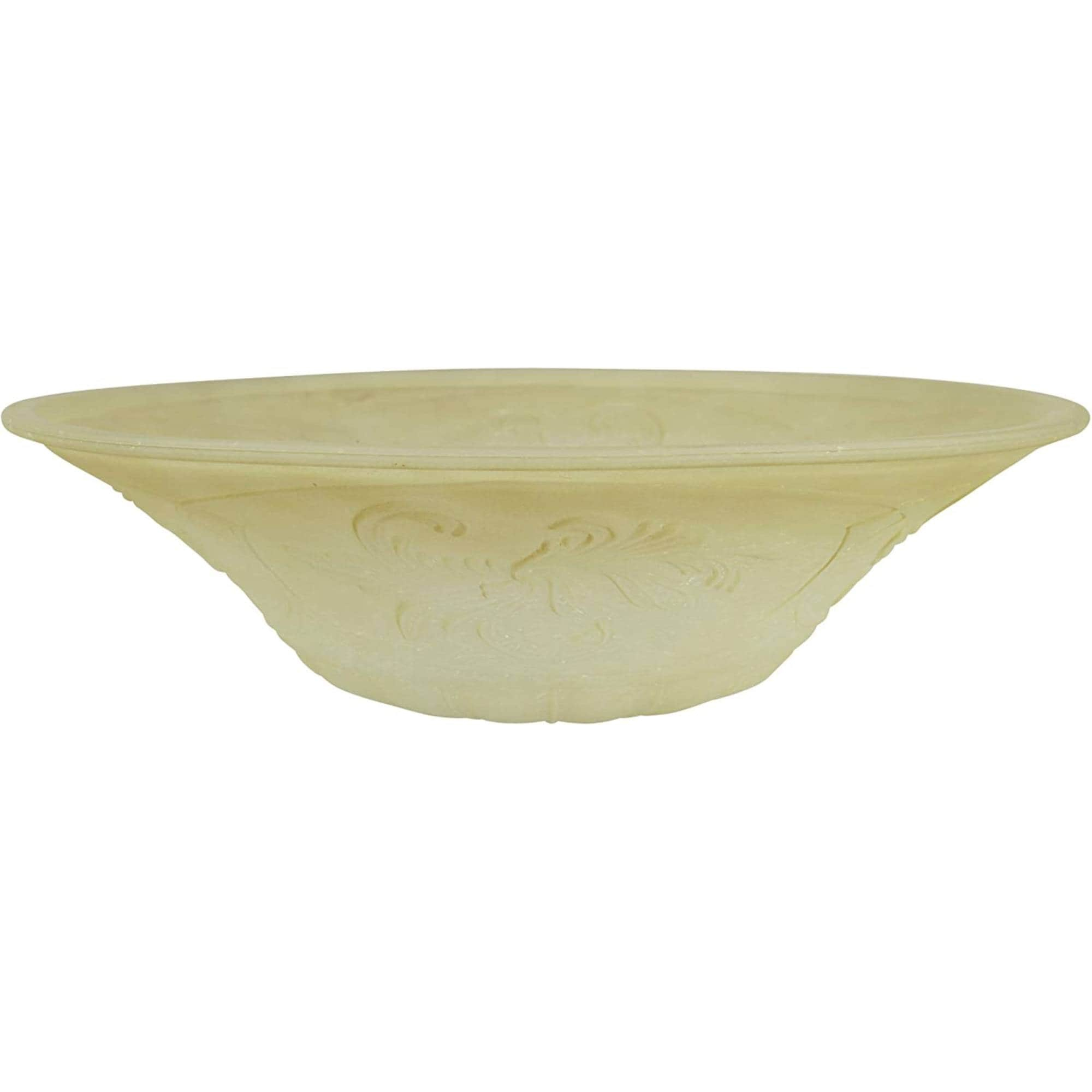 Amber 23093-01A Transitional Style Replacement Torchiere Glass Shade, 4-1/2" Height X 15-5/8" Diameter