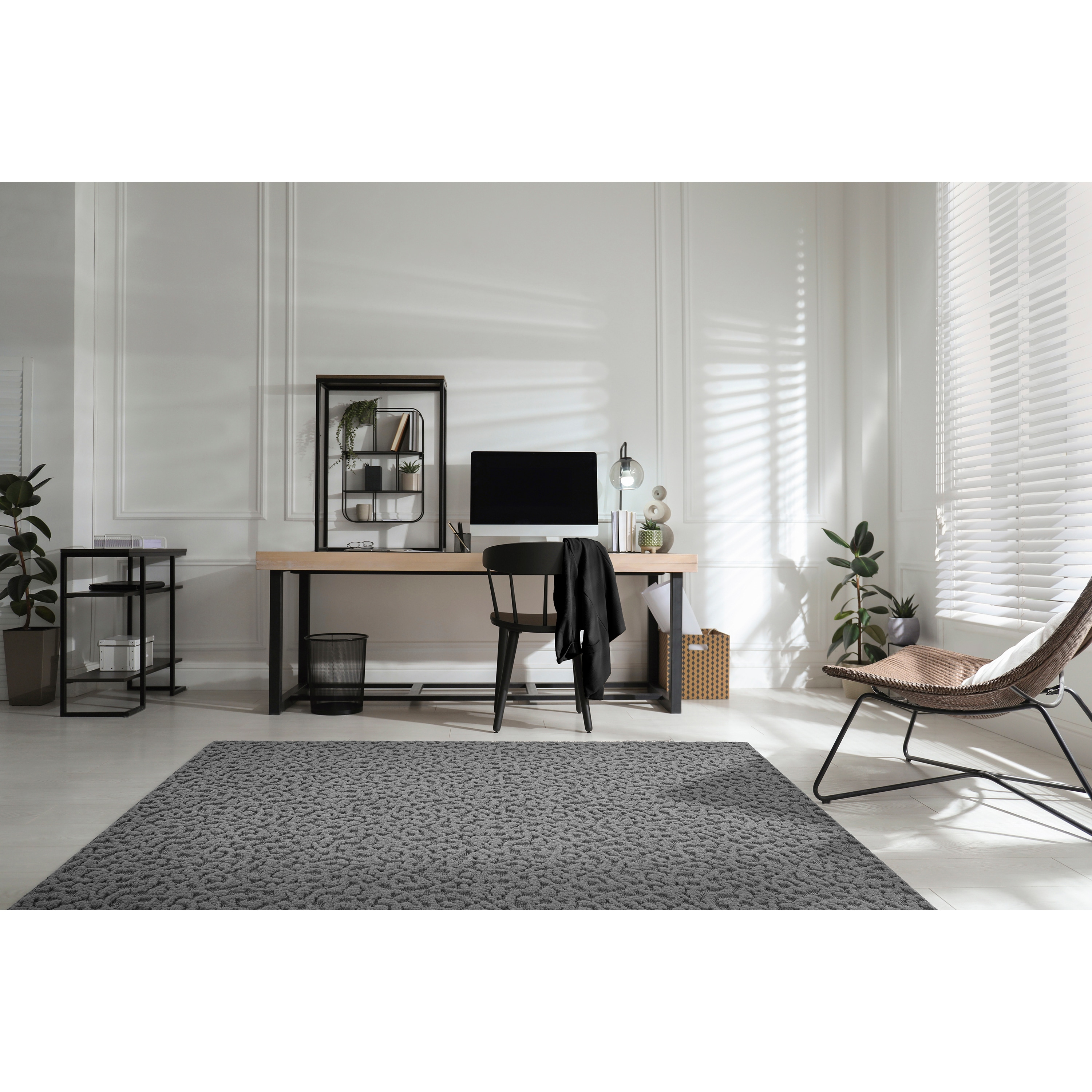 Garland Rug Ivy Cinder Gray Indoor Area Rug, 5' x 7'