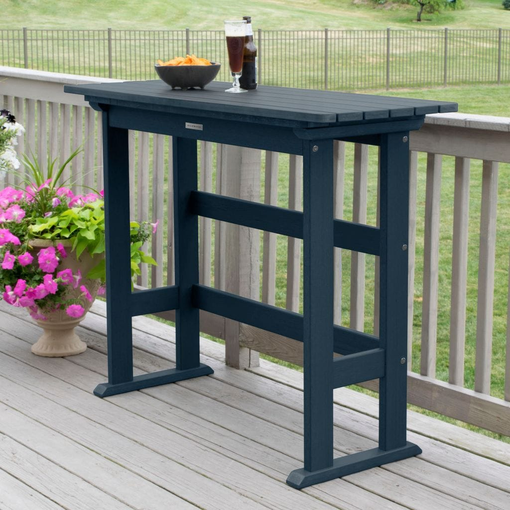 Highwood Lehigh Balcony Table - Bar Height, Outdoor, Eco-friendly, Synthetic Wood