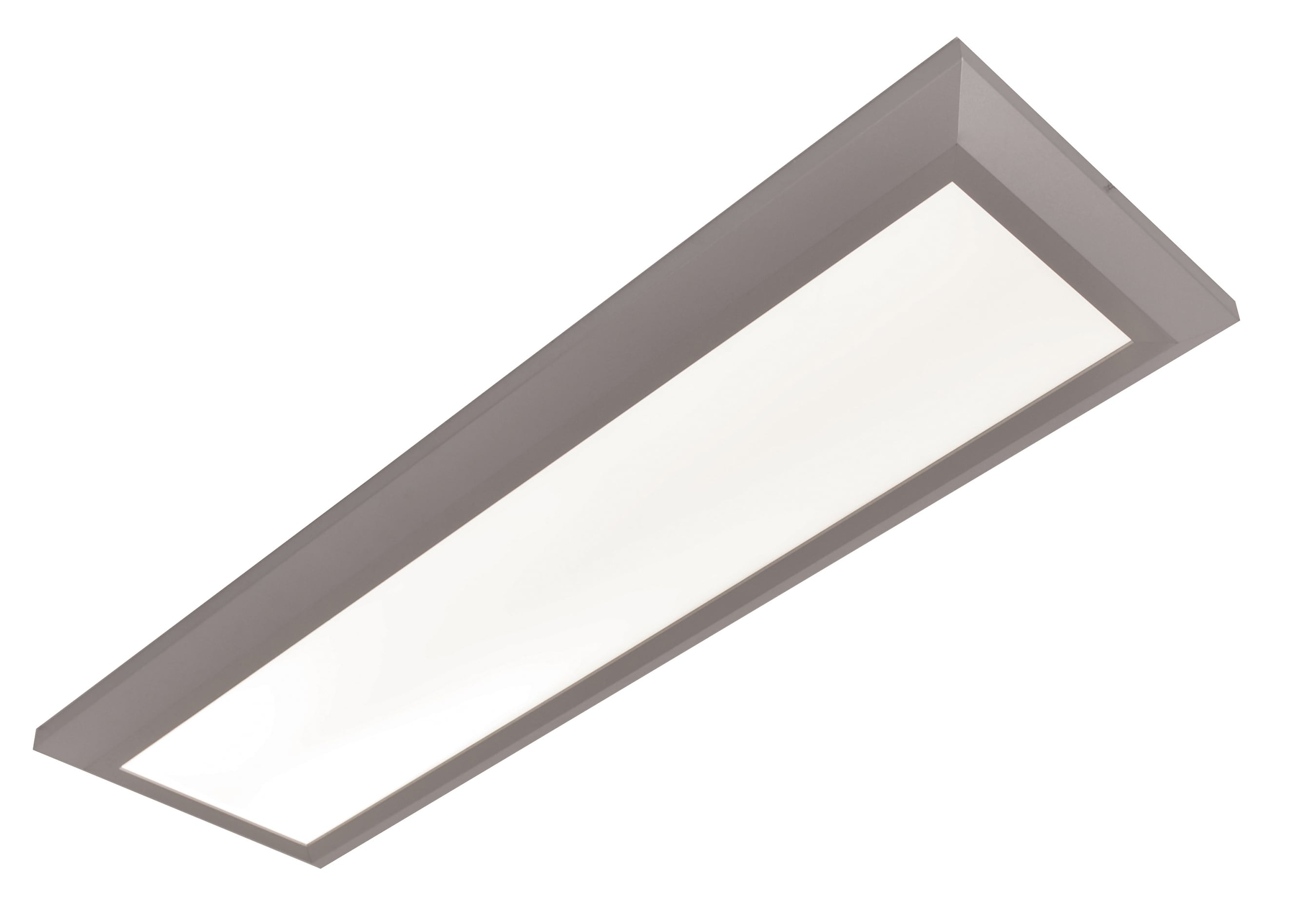 AFX Atlas 1-light Satin Nickel LED Rectangular Flush Mount, White Acrylic Shade
