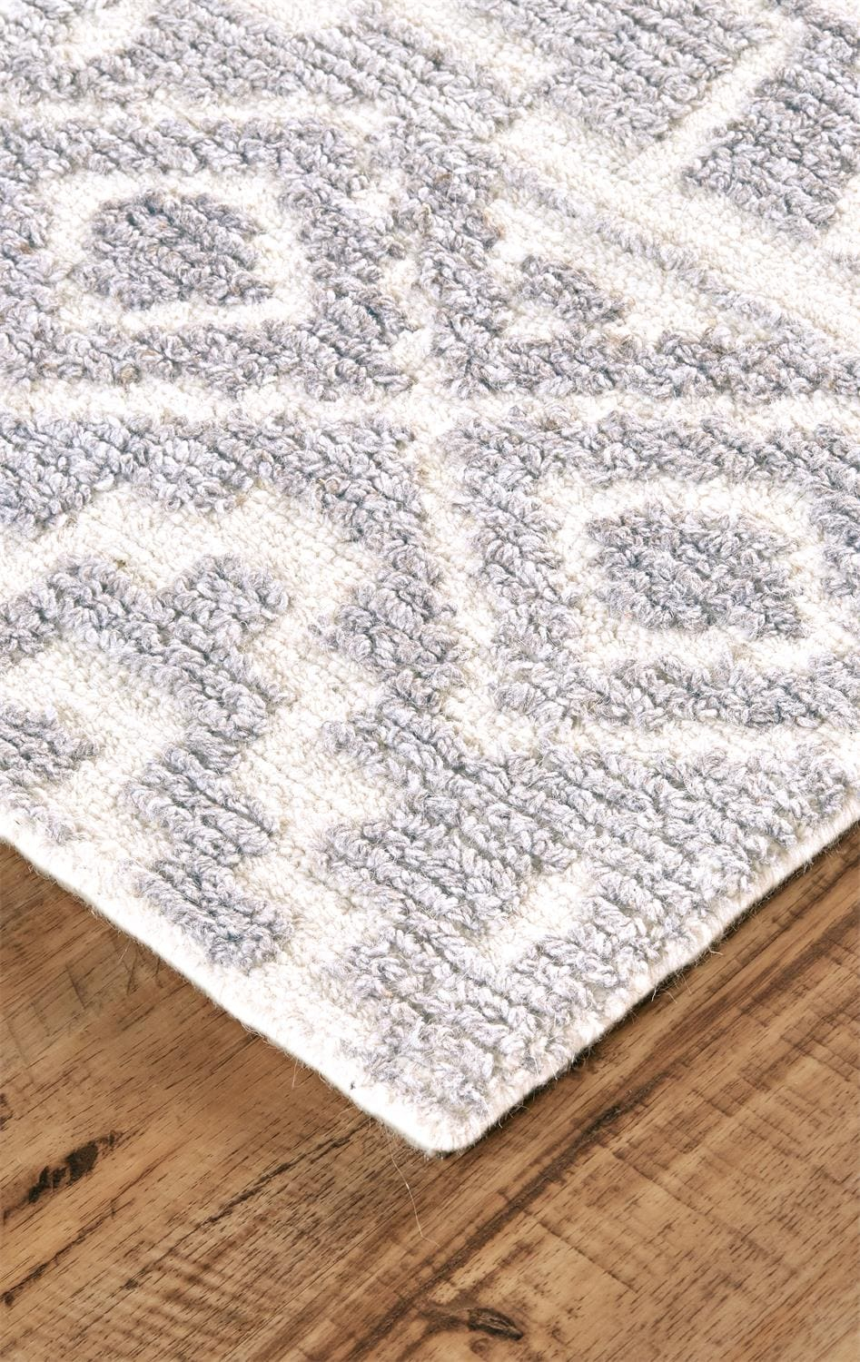 Feizy Asher Transitional Distressed, Gray/White, 8' x 10' Area Rug Sheen Fade Resistant Bohemian & Eclectic Abstract Design Carpet for Living Dining Bed Room