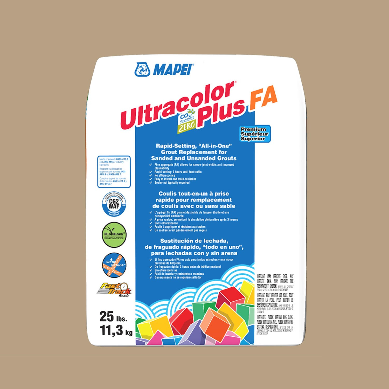 MAPEI Ultracolor Plus FA Pale Umber #5044 All-in-one Grout (25-lb)