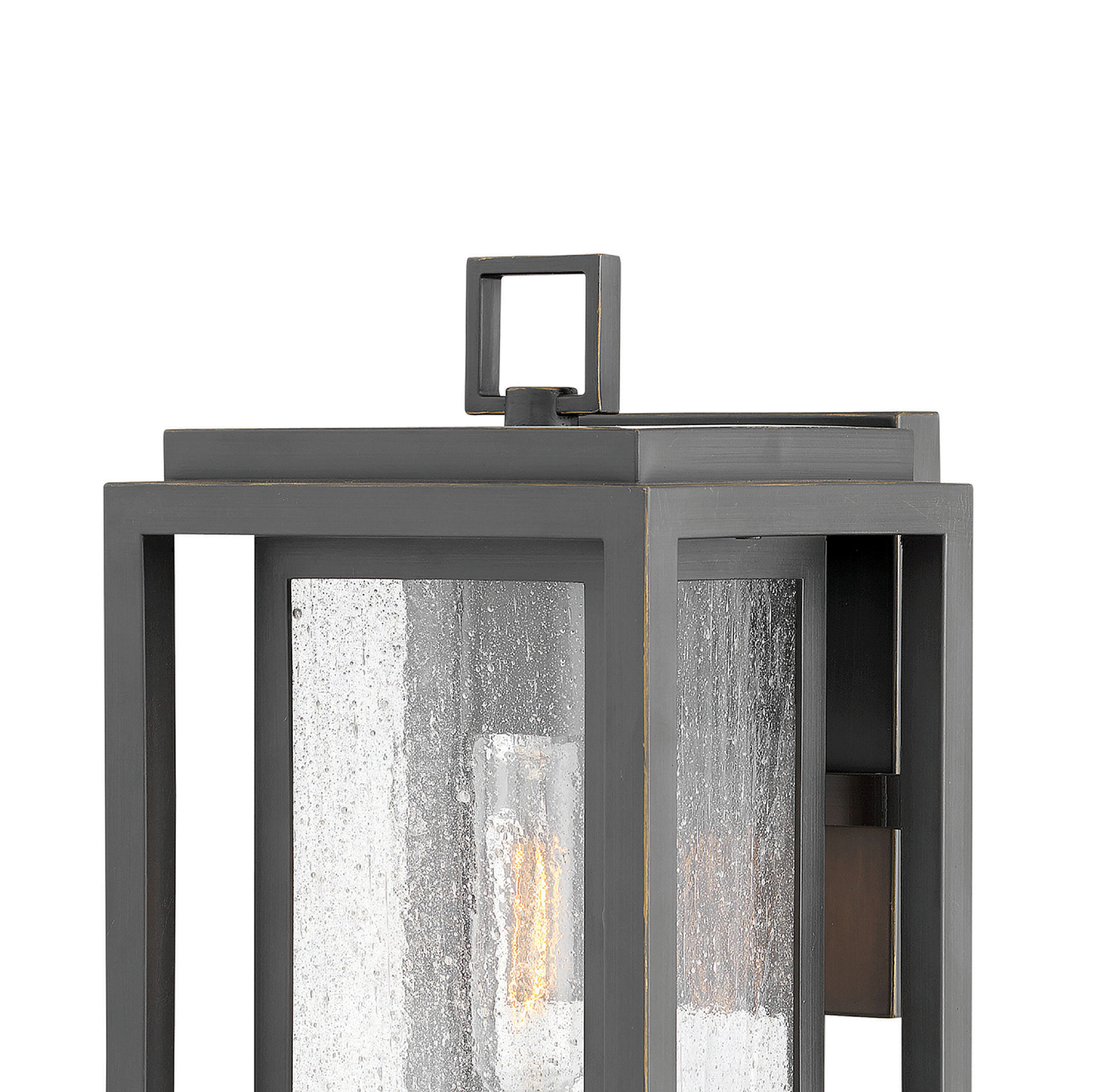 Oil Rubbed Bronze Dimmable Outdoor Sconce with Clear Glass