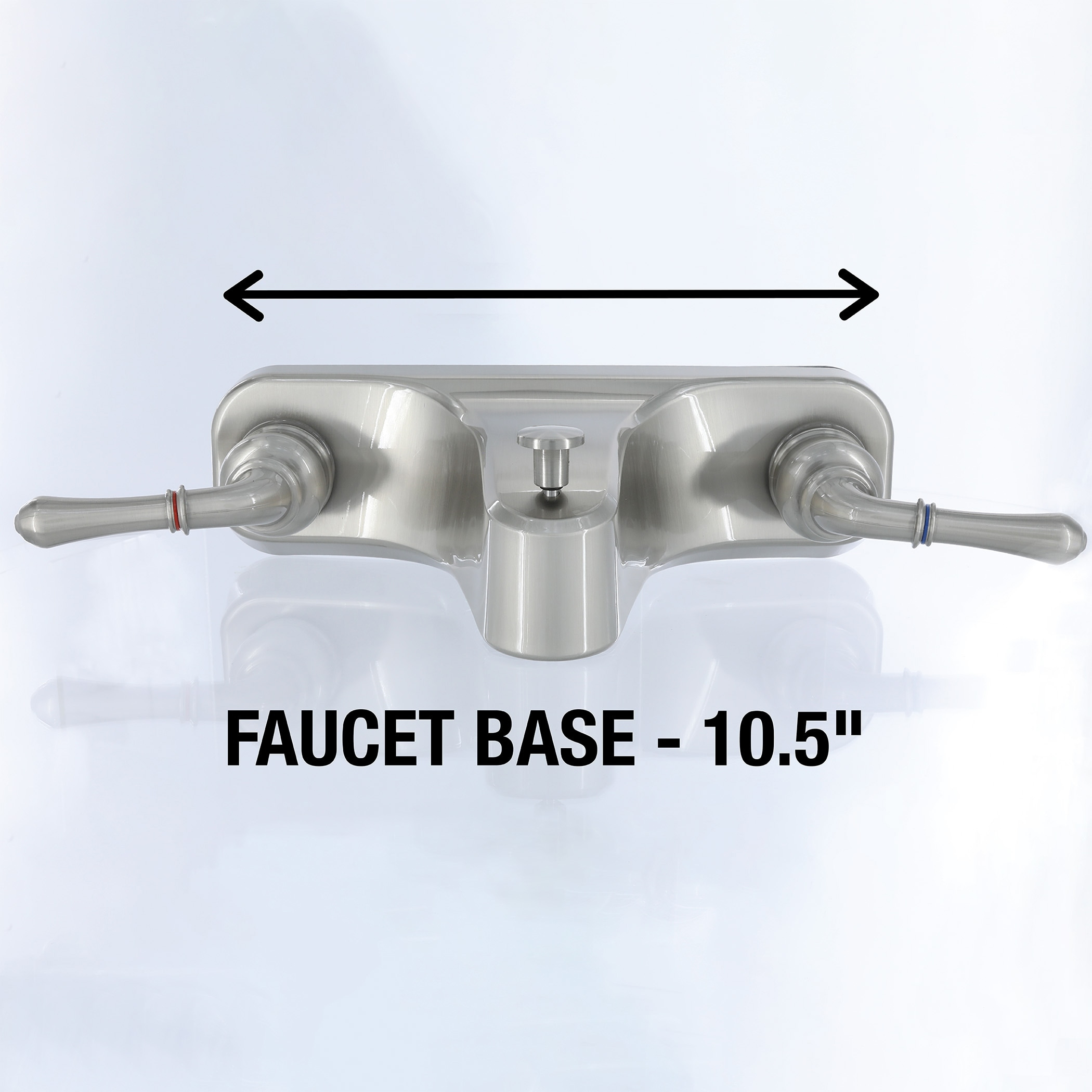 DANCO Lever-Style Mobile Home Center-Set Tub/Shower Faucet, Brushed Nickel, 8-Inches (10883X)