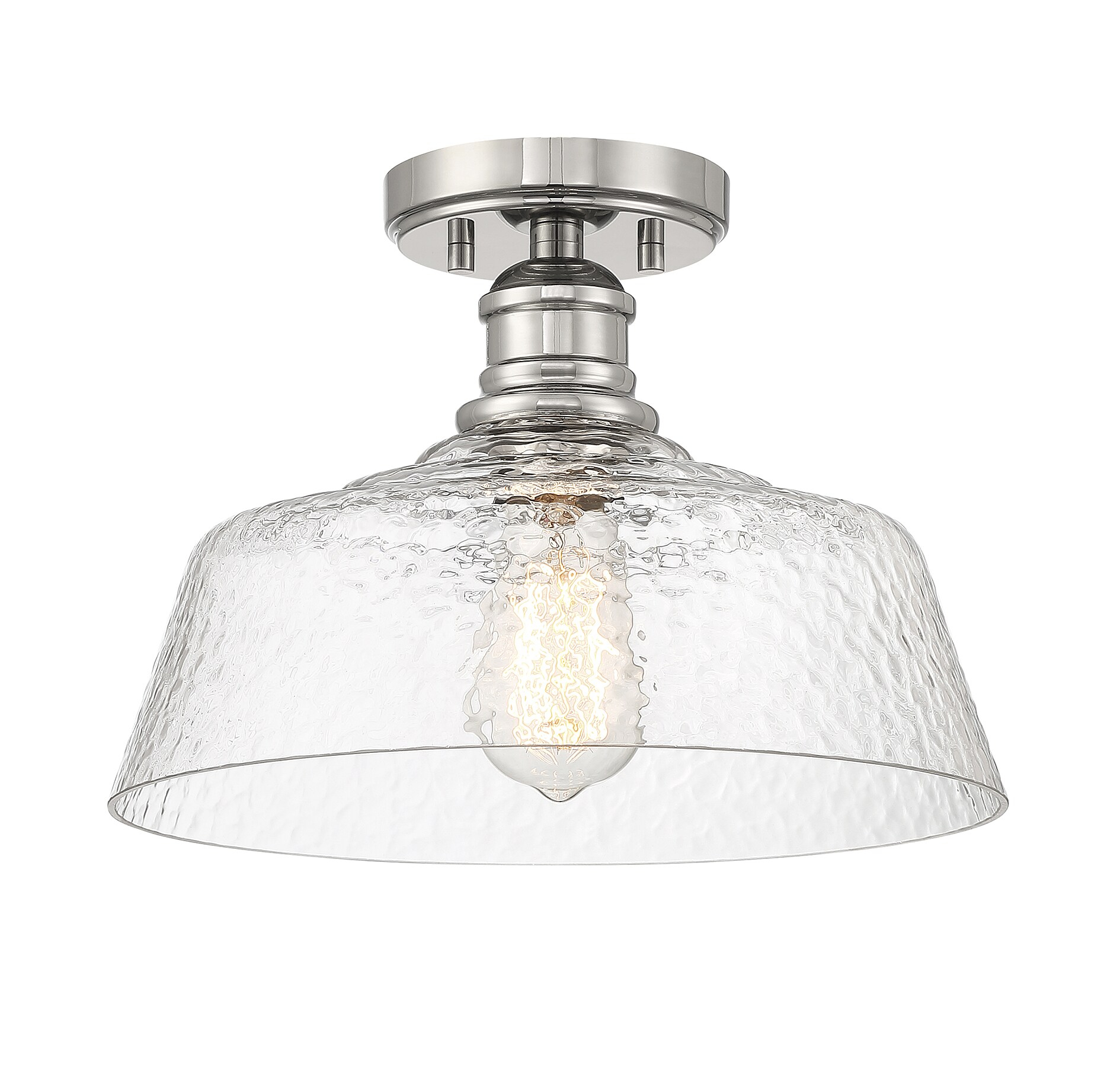 Trade Winds Finn 1-Light Ceiling Light in Polished Nickel