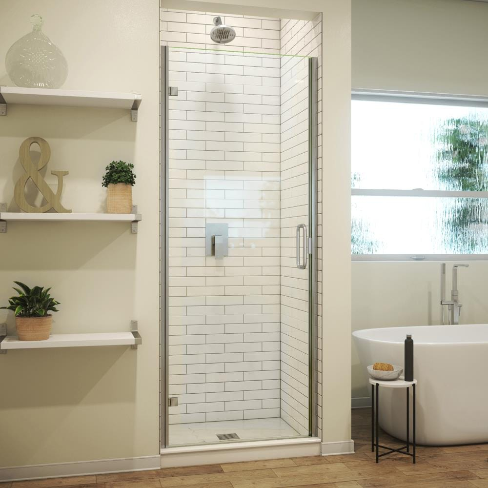 MP Swinging 31" x 67" Hinged Semi-Frameless Shower Door