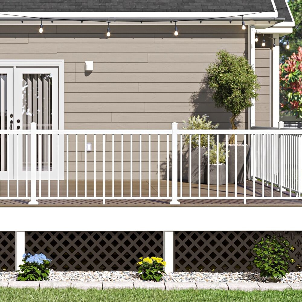 Barrette Outdoor Living 48" H x 1.18" W Vinyl Lattice Cap (2-Pack) (Set of 2)