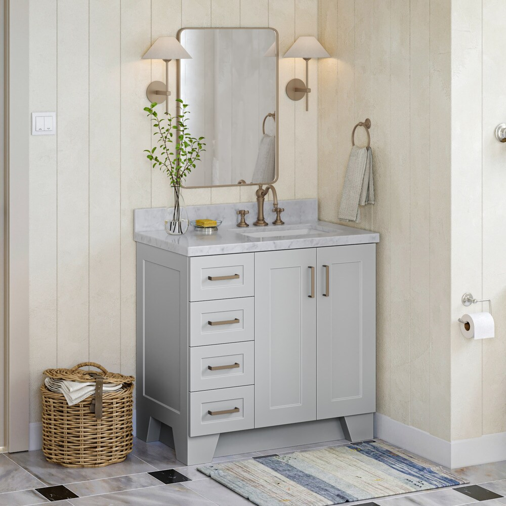 Ariel Q036s-R-Bc Taylor 36" Free Standing Hardwood Single Vanity Cabinet Only - Grey