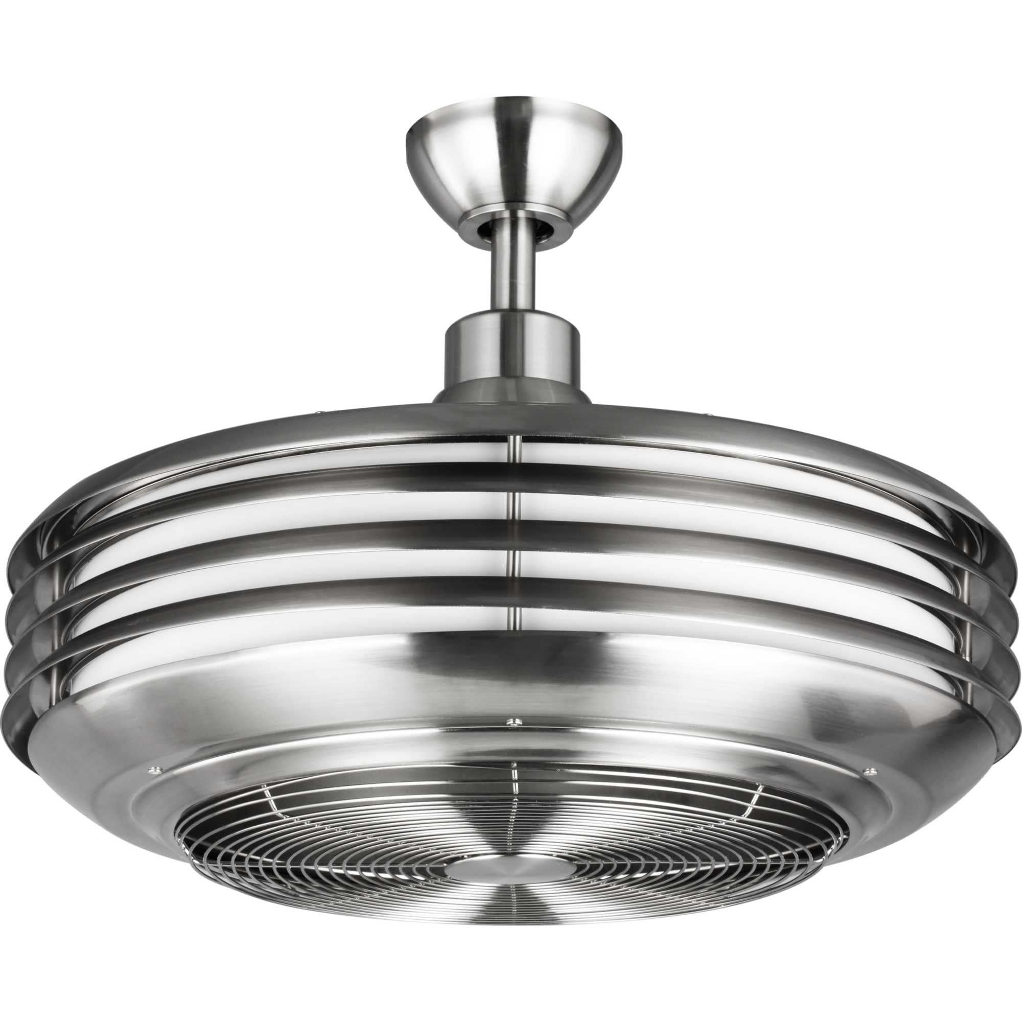 P2594-0930K-Progress Lighting-Sanford - Wide - Ceiling Fan - 1 Light - Handheld Remote - Damp Rated in Transitional style - 22.88 Inches wide by 17.75