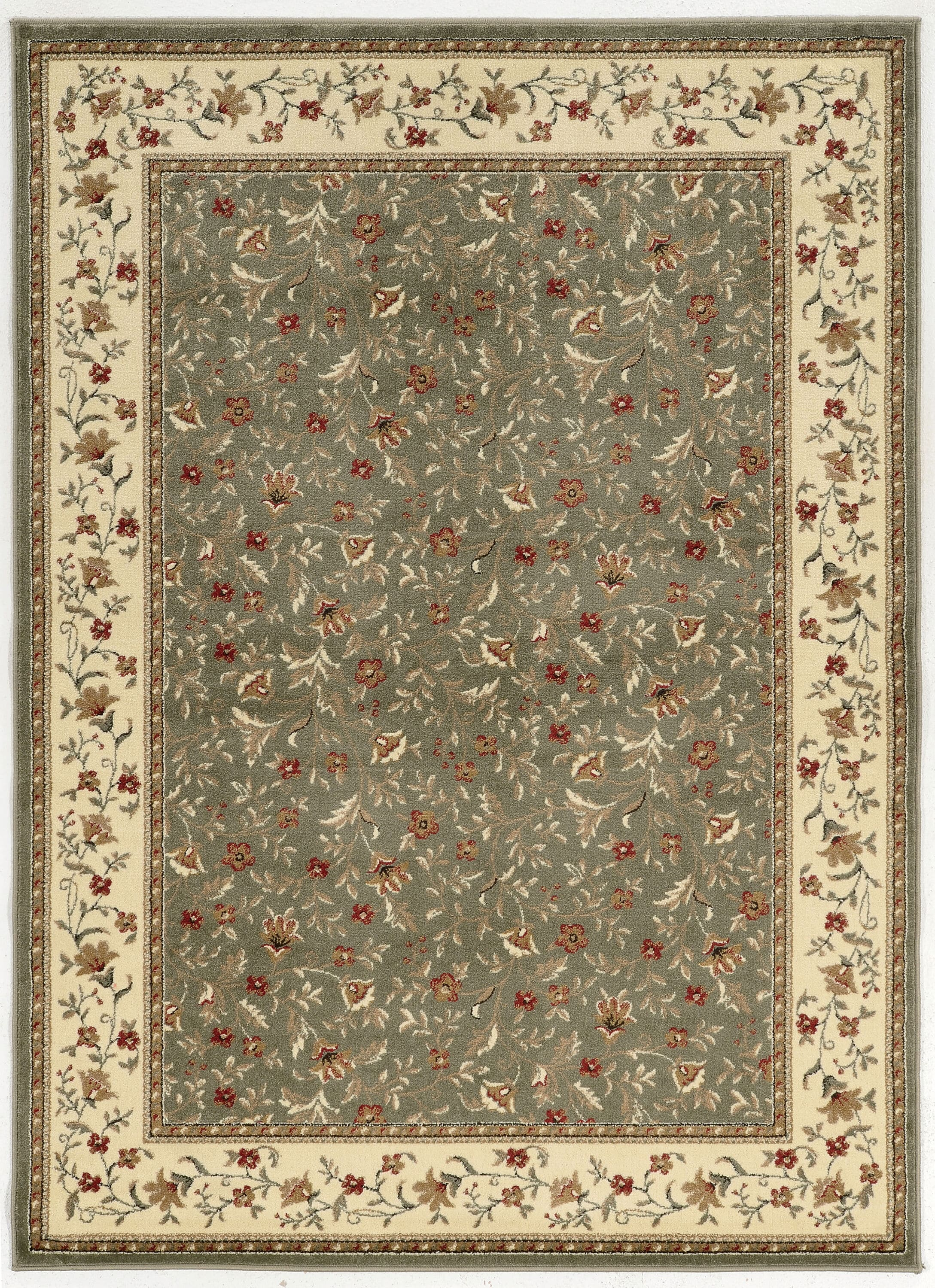 Radici 1593-1150-SAGE Como Rectangular Sage Green Traditional Italy Area Rug- 3 ft. 3 in. W x 4 ft. 11 in. H