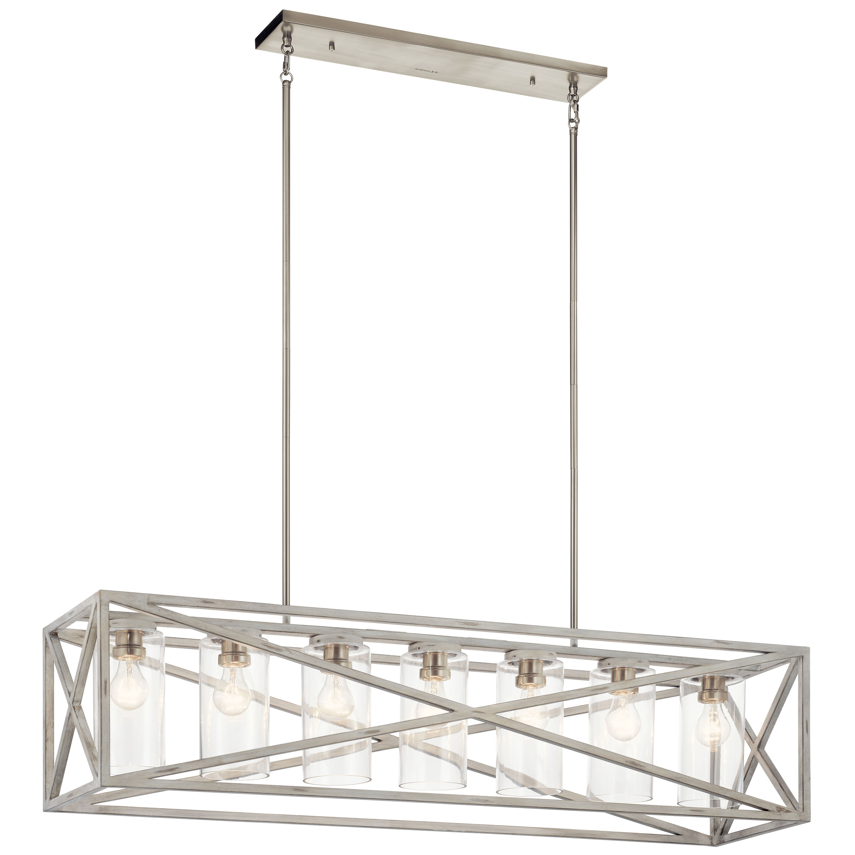 Kichler Lighting Moorgate 7 - Light Chandelier in  Distressed Antique White